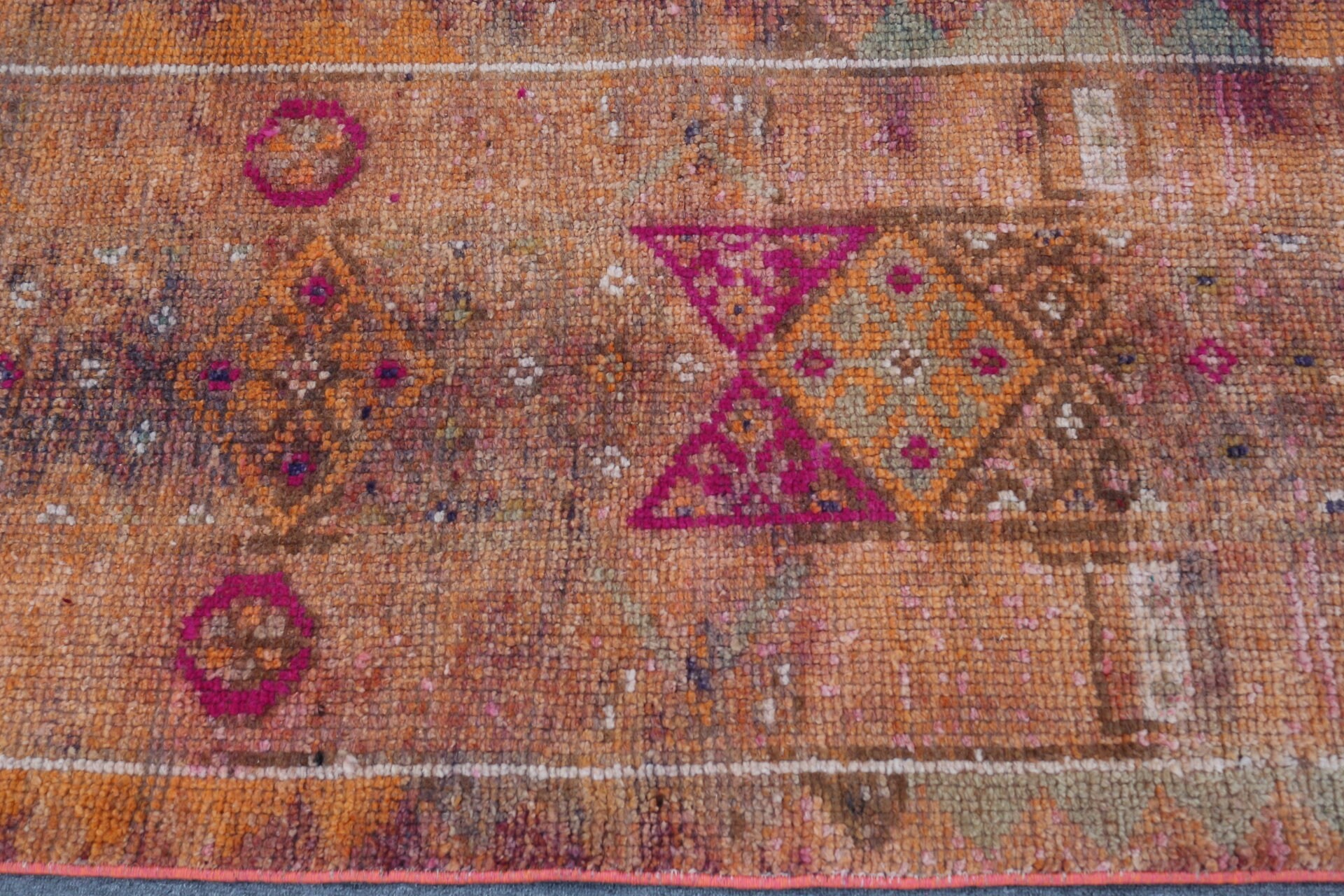 Koridor Halı, Yolluk Halı, Uşak Halı, Yolluk Halı, Nostaljik Halı, Mutfak Halı, Turuncu Fas Halı, 77x421 cm Yolluk Halı, Mutfak Halı