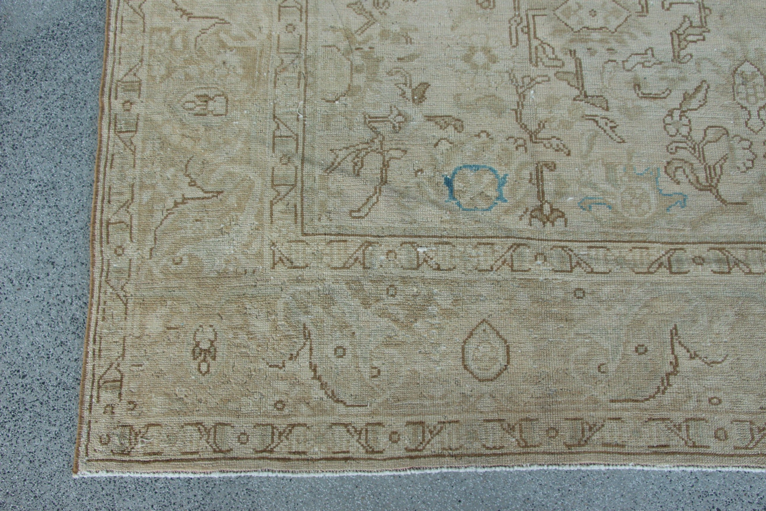 Bej Düz Dokuma Halı, Nötr Halılar, Türkiye Halısı, Türk Halıları, Salon Halıları, Vintage Halı, 6.8x9.9 ft Büyük Halılar, Büyük Boho Halıları, Geometrik Halı