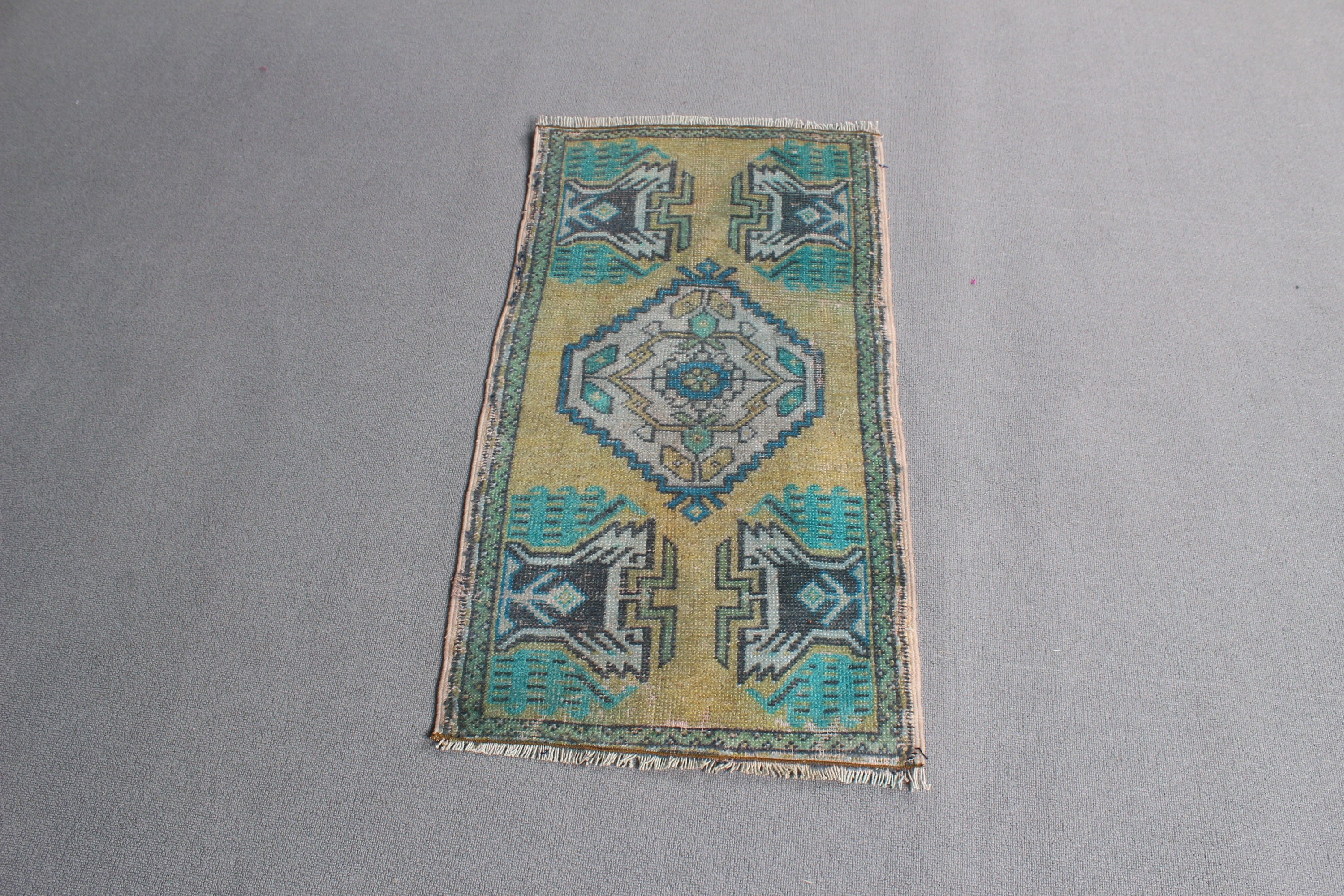 Decorative Rug, Bath Rug, Turkish Rugs, Neutral Rug, Nursery Rug, Green Moroccan Rugs, Moroccan Rugs, 1.7x3.1 ft Small Rugs, Vintage Rugs