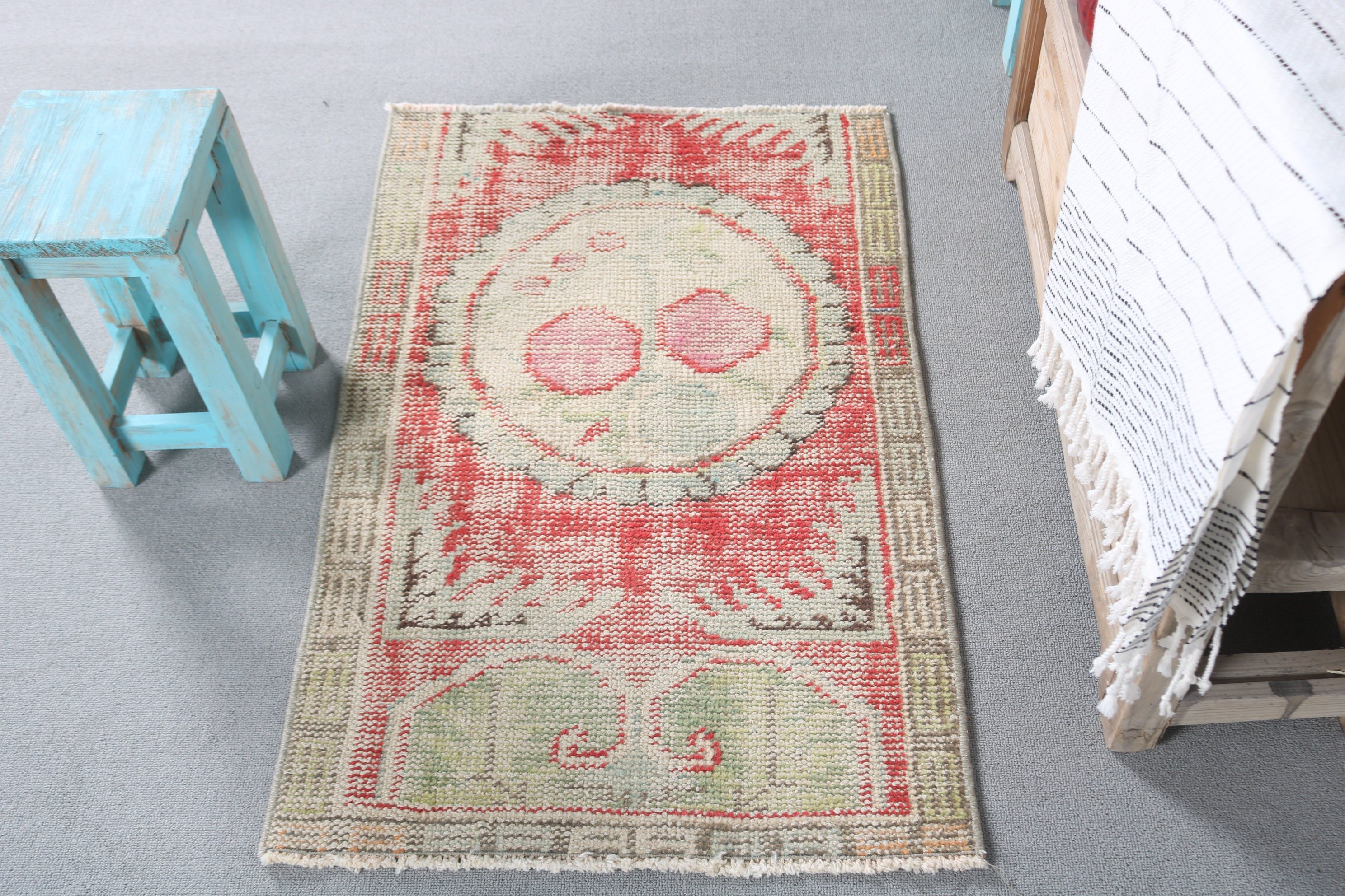 Entry Rugs, Wall Hanging Rug, Kitchen Rugs, 2.1x3.2 ft Small Rug, Green Kitchen Rugs, Vintage Rugs, Turkish Rugs, Floor Rugs, Organic Rug