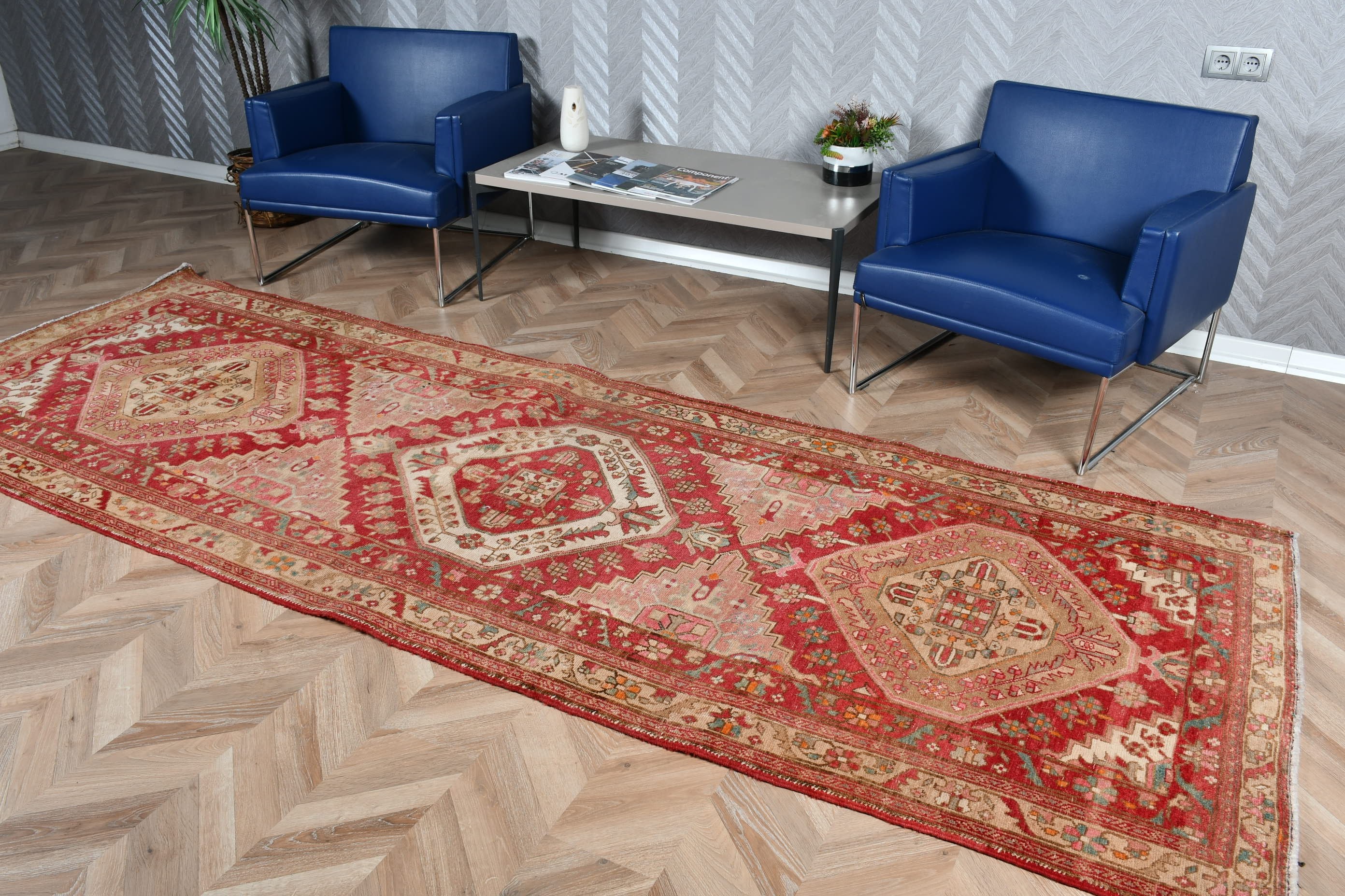 Türk Halısı, Antika Halı, Parlak Halılar, Ev Dekorasyonu Halısı, Koridor Halısı, Kırmızı Yatak Odası Halıları, 3.9x11.2 ft Runner Halısı, Mutfak Halısı, Vintage Halılar