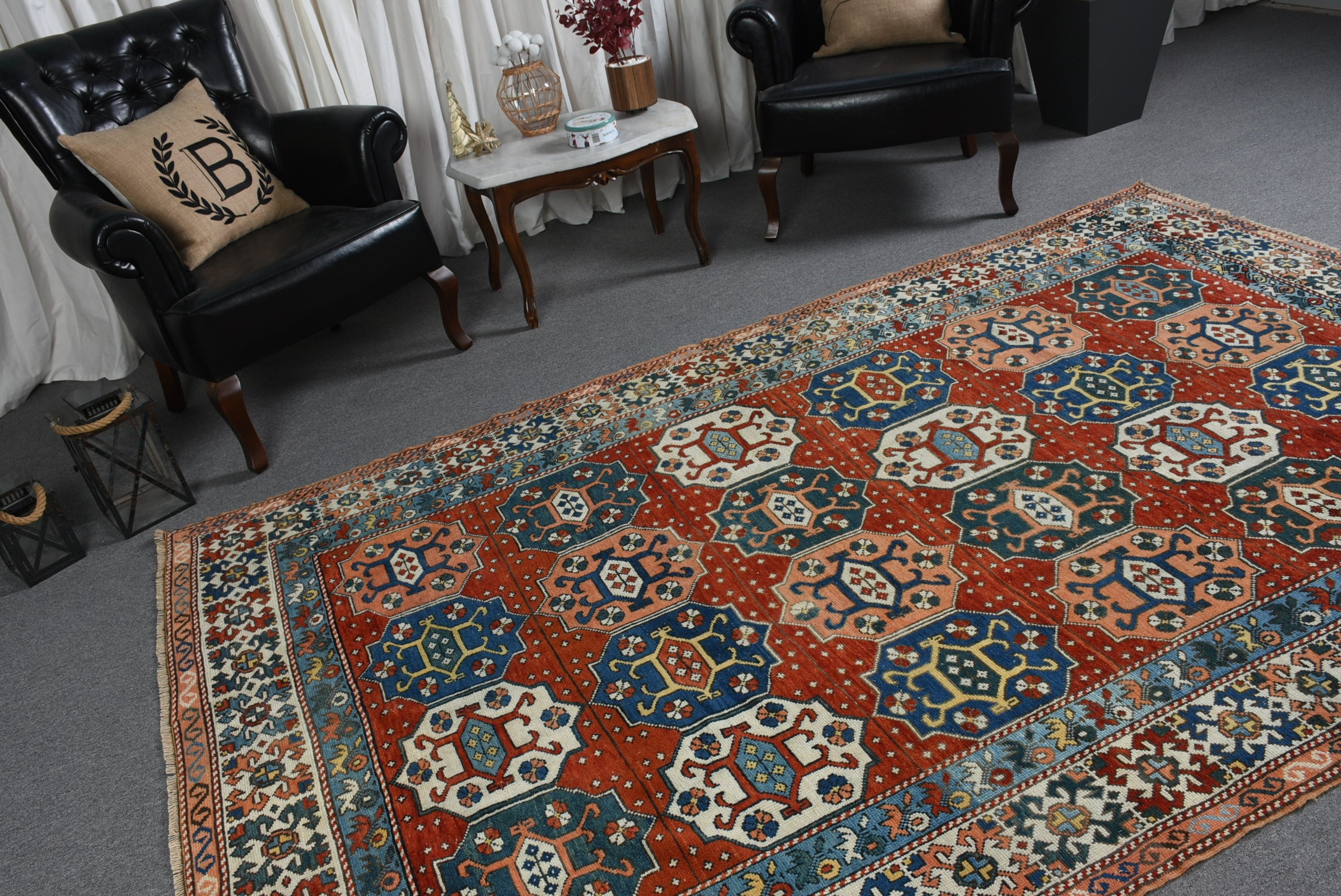 Red Home Decor Rug, Turkish Rugs, Turkey Rug, Bedroom Rugs, Vintage Rugs, 5.9x9.2 ft Large Rug, Living Room Rug, Antique Rugs, Wool Rug