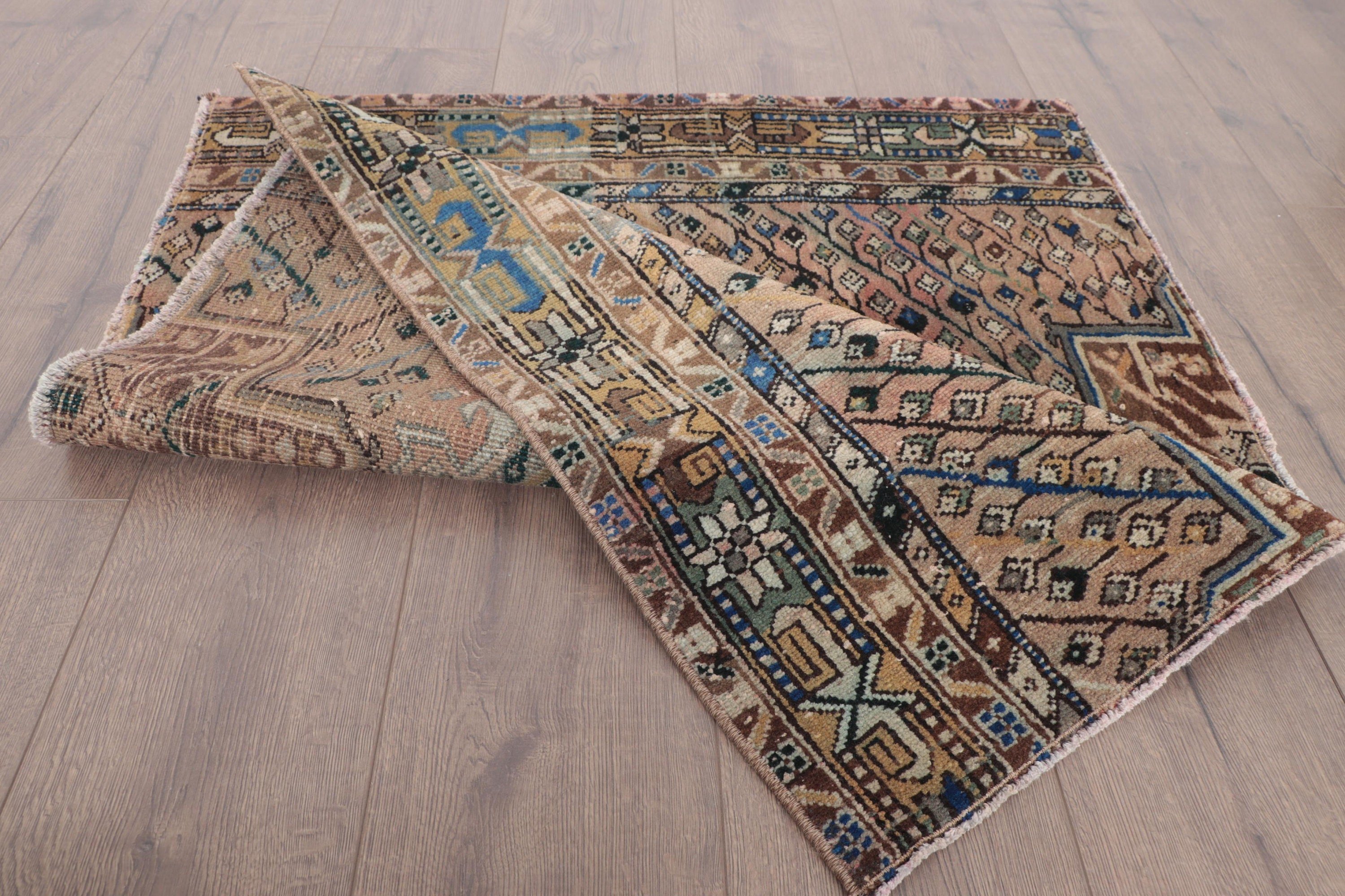 Turkish Rugs, Bronze Floor Rugs, Vintage Rugs, Bathroom Rug, Kitchen Rugs, Anatolian Rugs, 2.8x3.3 ft Small Rugs, Small Vintage Rugs