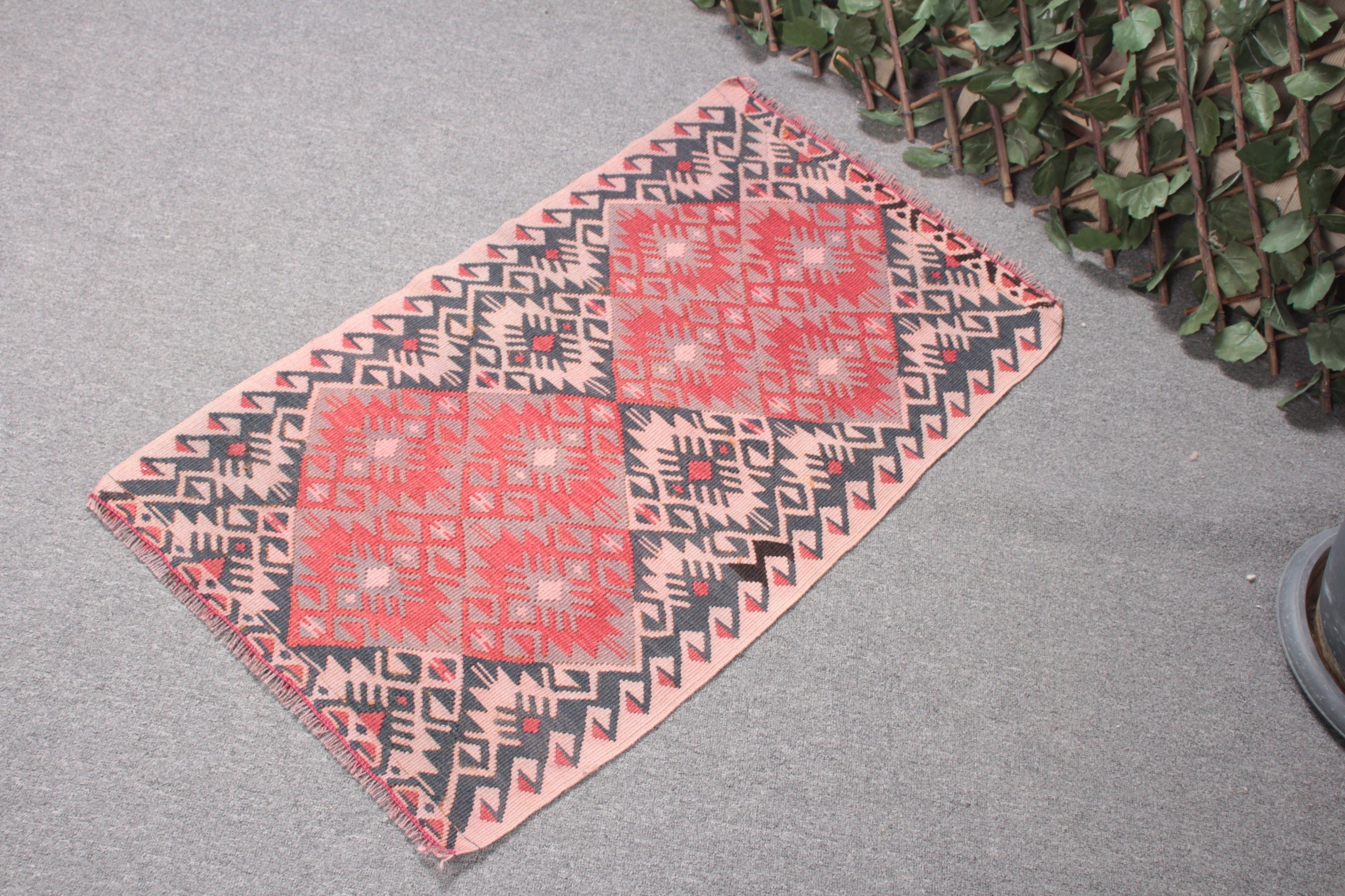 Floor Rug, Red Boho Rugs, Nursery Rug, Kilim, Antique Rug, 1.8x3.2 ft Small Rug, Home Decor Rug, Turkish Rugs, Vintage Rugs, Small Boho Rug