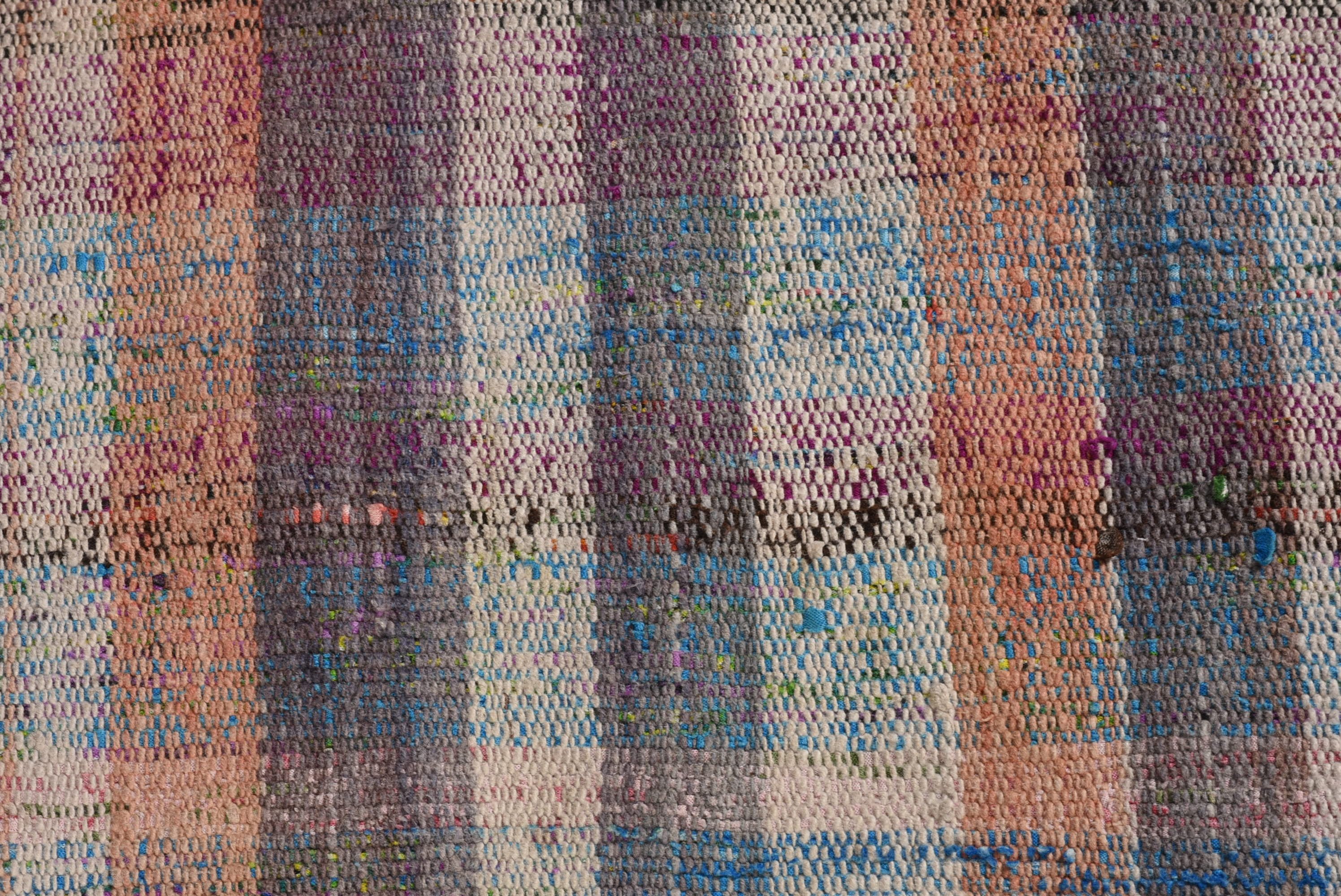 Old Rug, Kilim, Turkish Rug, Oushak Rugs, Wool Rug, Corridor Rug, Gray Antique Rug, Rugs for Corridor, Vintage Rug, 2.7x9.5 ft Runner Rug