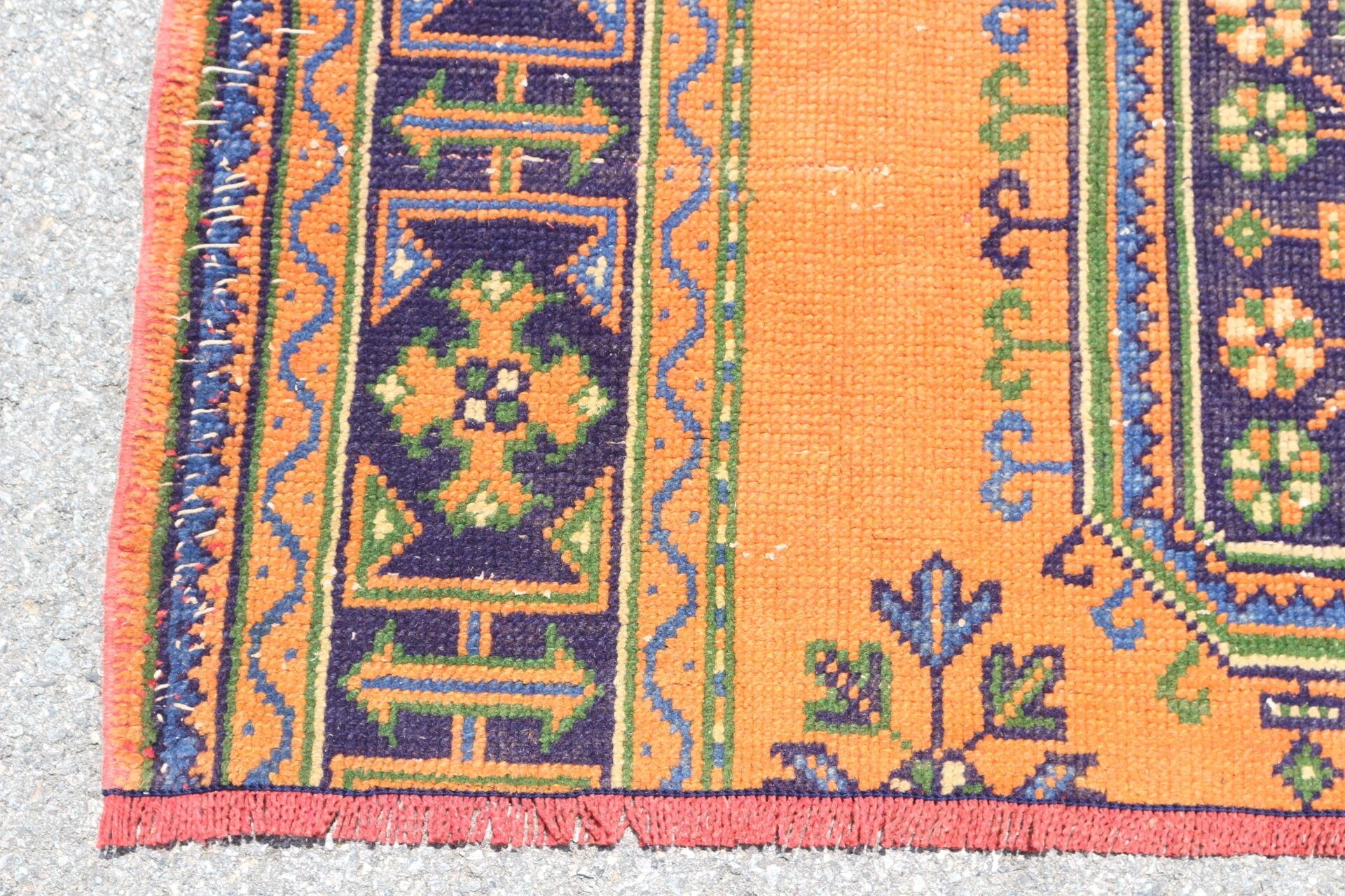 Indoor Rug, Rugs for Dining Room, Turkish Rugs, Orange Home Decor Rug, Vintage Rug, 4.7x7.7 ft Area Rug, Boho Rug, Wool Rug, Floor Rugs