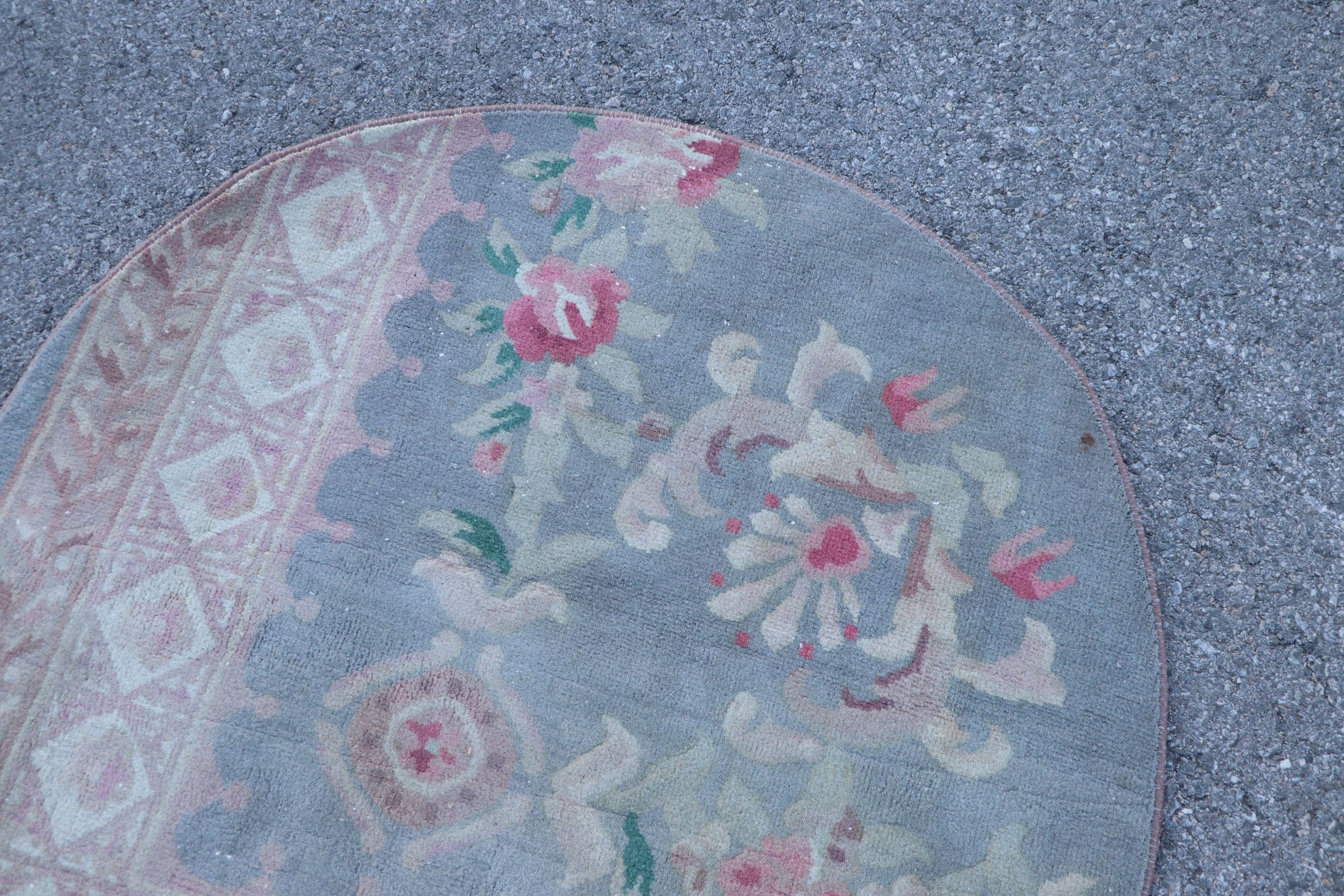 Antika Halı, Yeşil Ev Dekor Halısı, Çocuk Halısı, Paspas Halıları, Vintage Halılar, 3.3x3.3 ft Küçük Halı, Türk Halısı, Oushak Halıları, El Yapımı Halılar