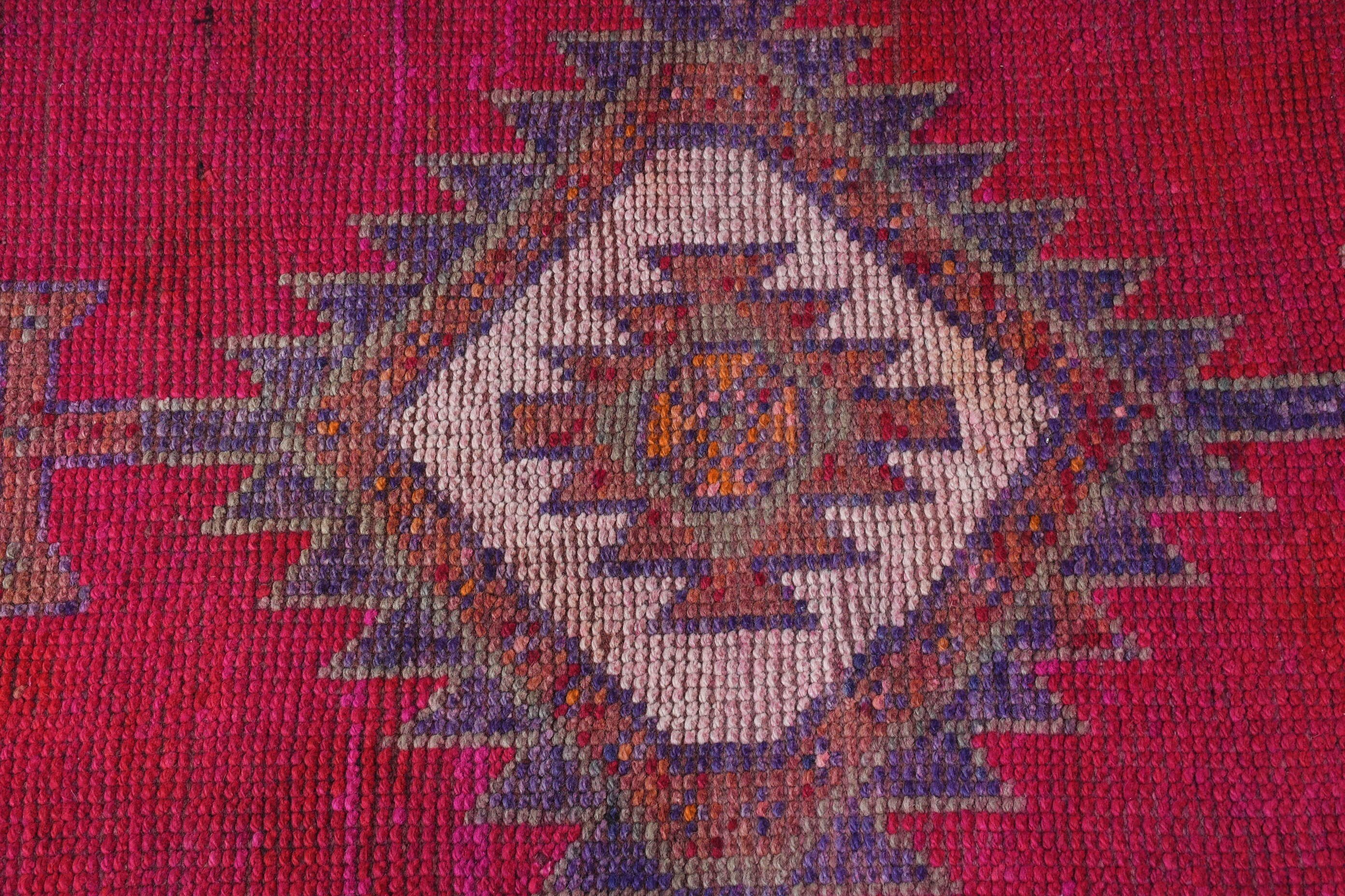 El Yapımı Halı, Pembe Ev Dekor Halısı, Mutfak Halıları, Türk Halısı, Vintage Halı, Koridor Halısı, Yatak Odası Halısı, 2.3x13.1 ft Runner Halıları, Yer Halısı