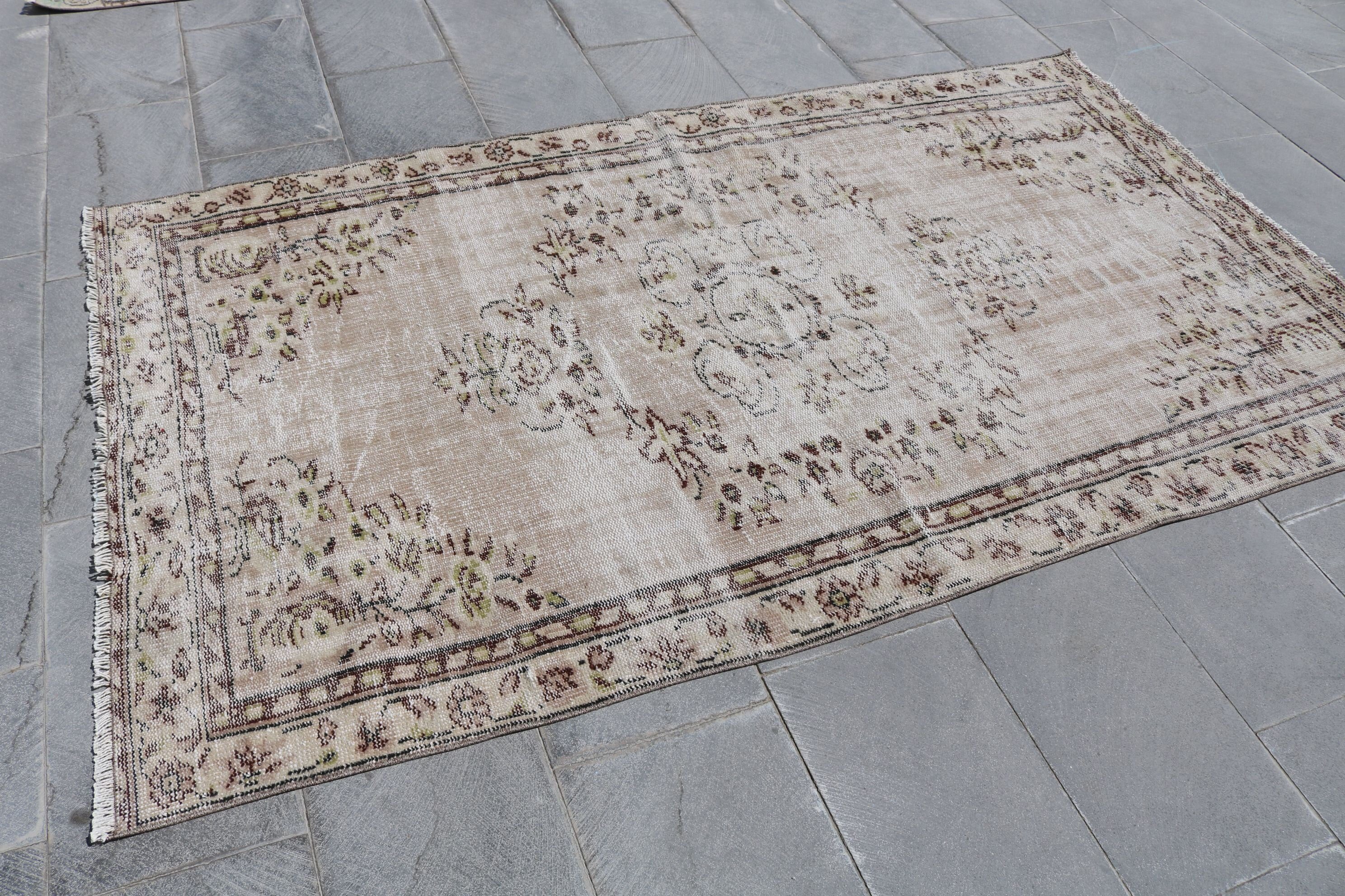 Kitchen Rug, Turkish Area Rug Rugs, Vintage Rugs, Rugs for Living Room, Turkish Rugs, Vintage Decor Rug, Colorful Rug, 4.4x7.6 ft Area Rug