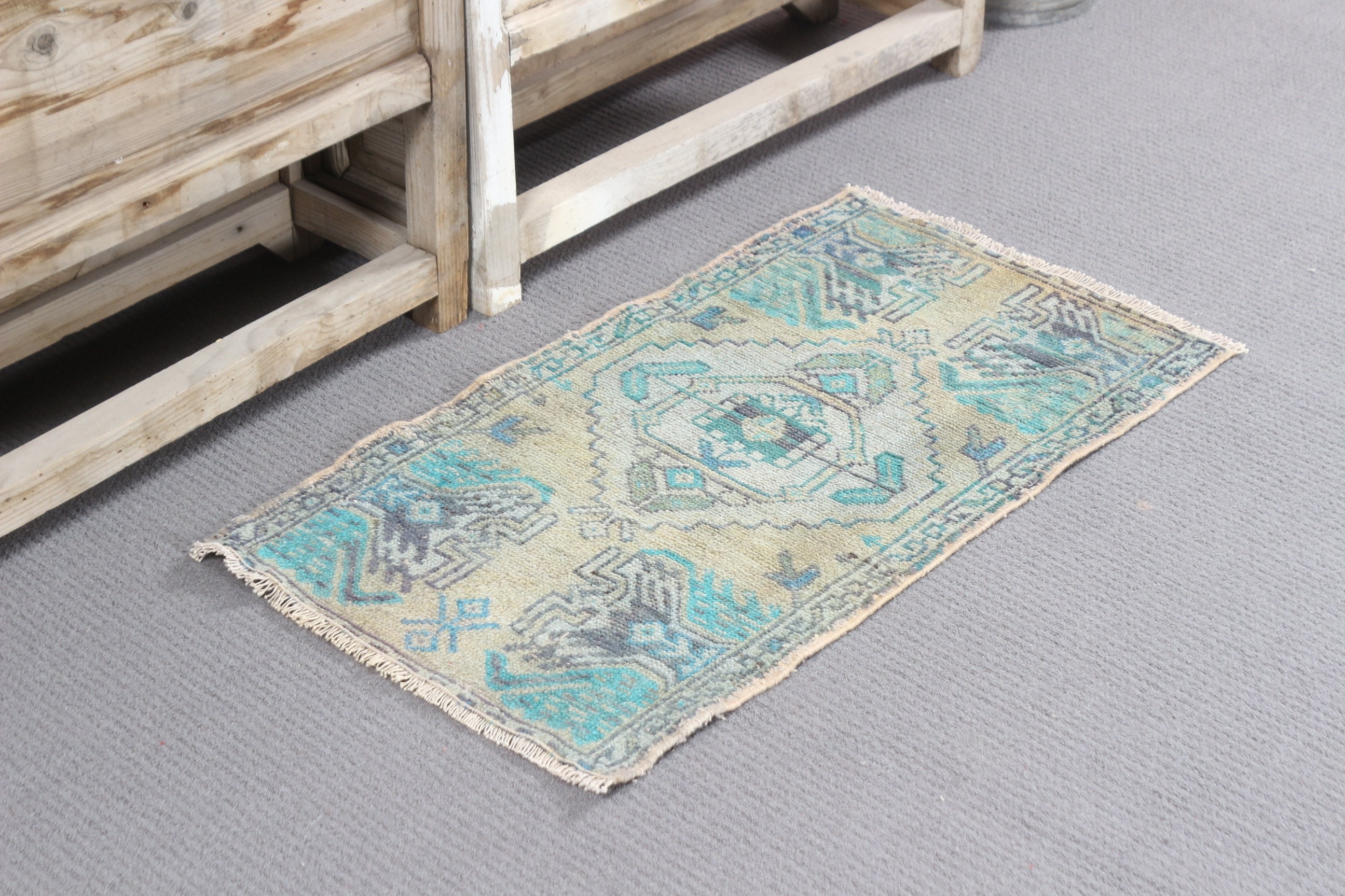 Oushak Rug, Vintage Rugs, Blue Bedroom Rugs, Turkish Rugs, Wall Hanging Rugs, 1.6x2.9 ft Small Rugs, Cute Rug, Rugs for Kitchen, Cool Rugs