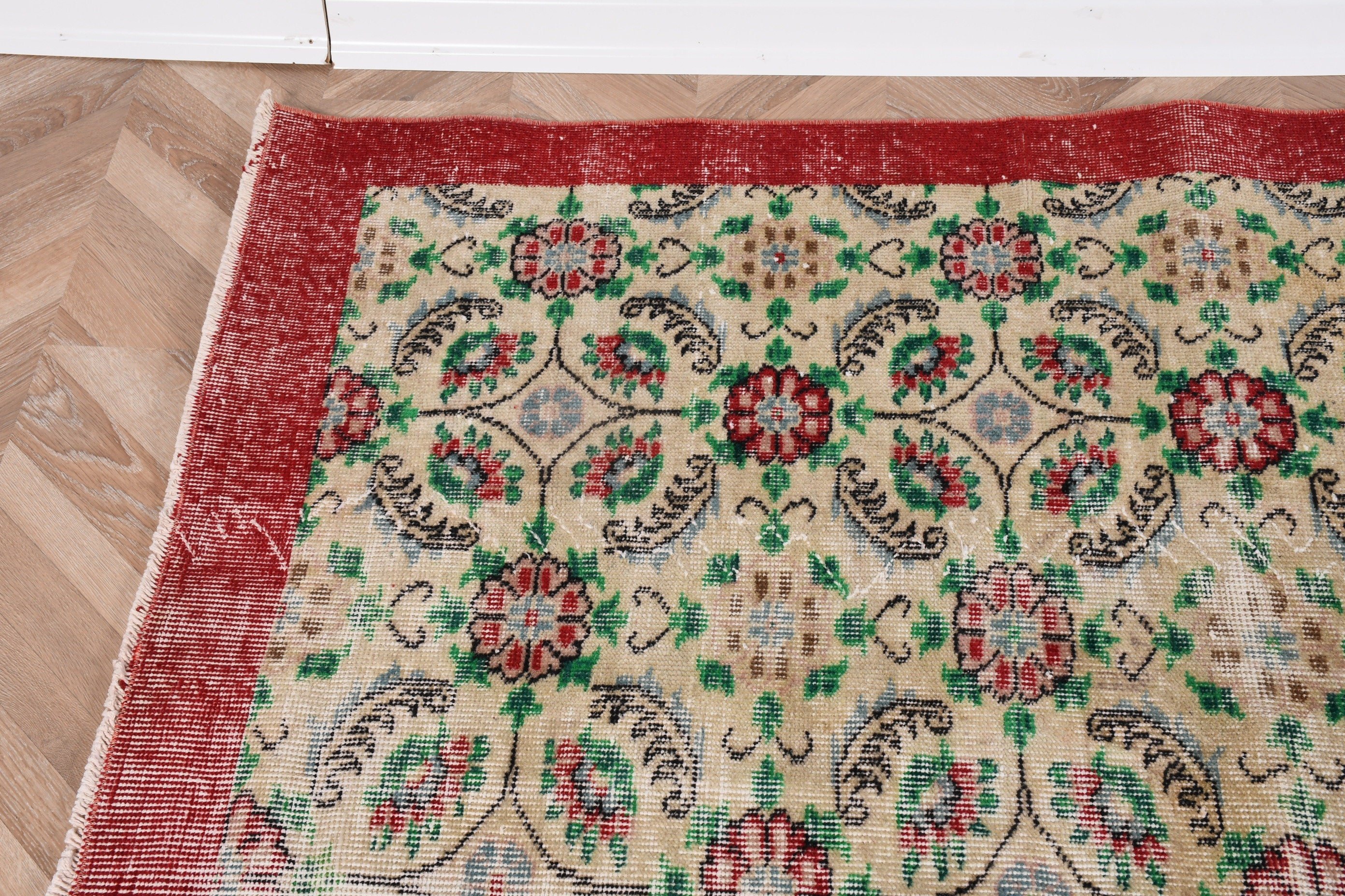 Yün Halılar, 5.8x8.8 ft Büyük Halı, Vintage Halılar, Fas Halıları, Türk Halıları, Modern Halılar, Oturma Odası Halısı, Yatak Odası Halısı, Bej Boho Halısı