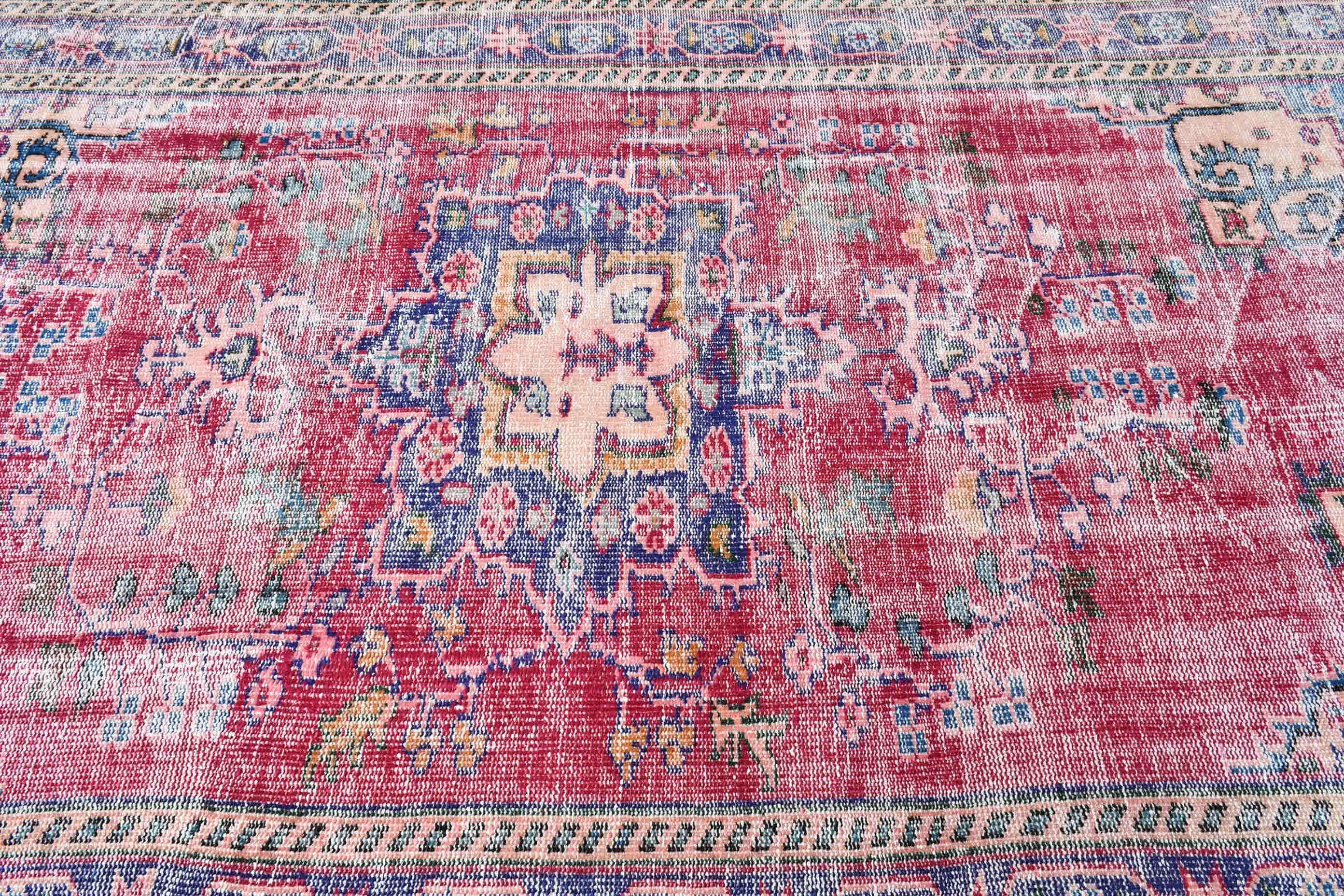 Moroccan Rugs, Salon Rug, Red Oriental Rug, Kitchen Rugs, Vintage Rugs, Turkish Rug, 5.8x9.2 ft Large Rug, Nomadic Rug, Living Room Rugs
