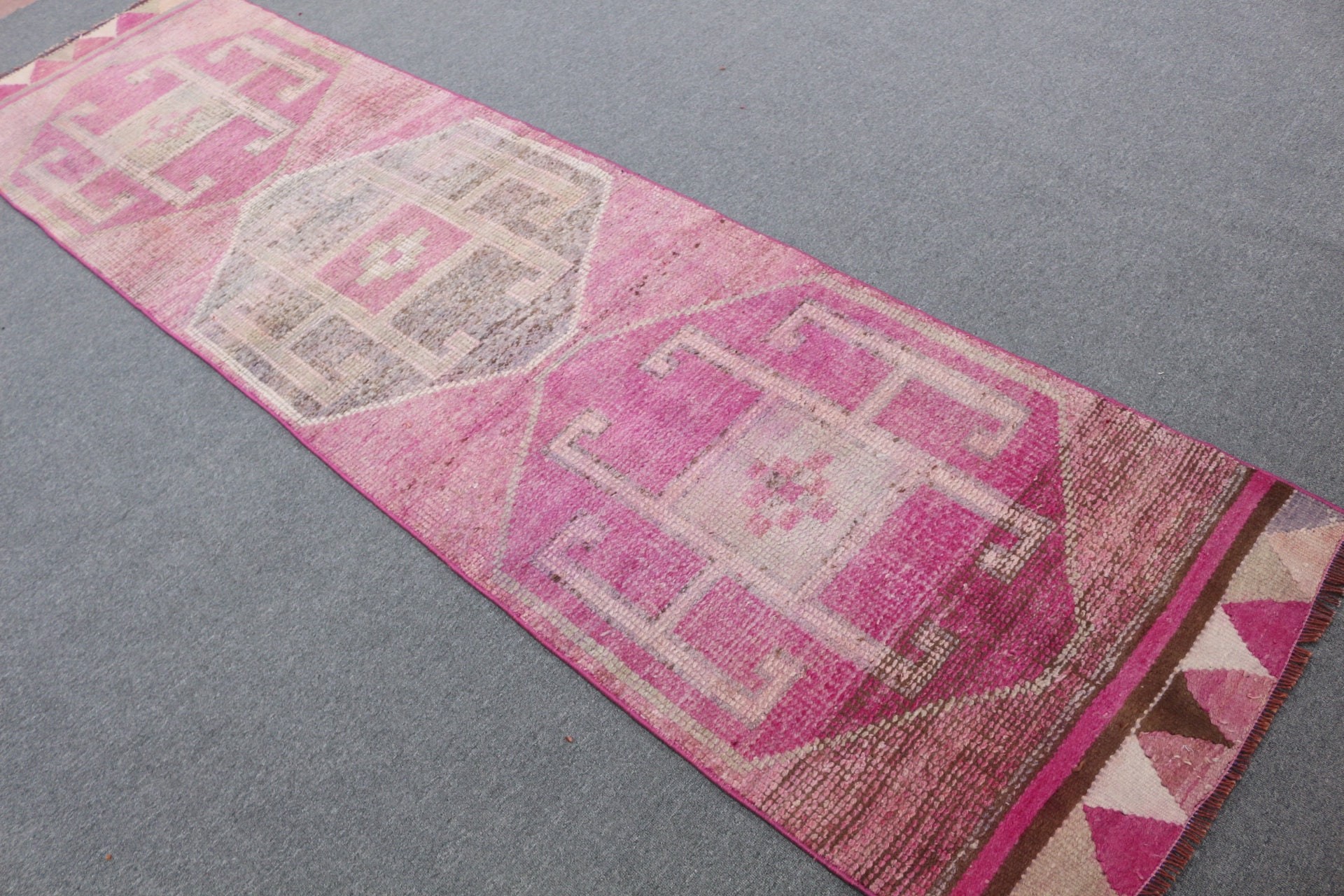 Home Decor Rug, Turkish Rugs, Art Rug, Hallway Rugs, Purple Home Decor Rug, Moroccan Rugs, Stair Rug, Vintage Rug, 2.7x10.1 ft Runner Rugs