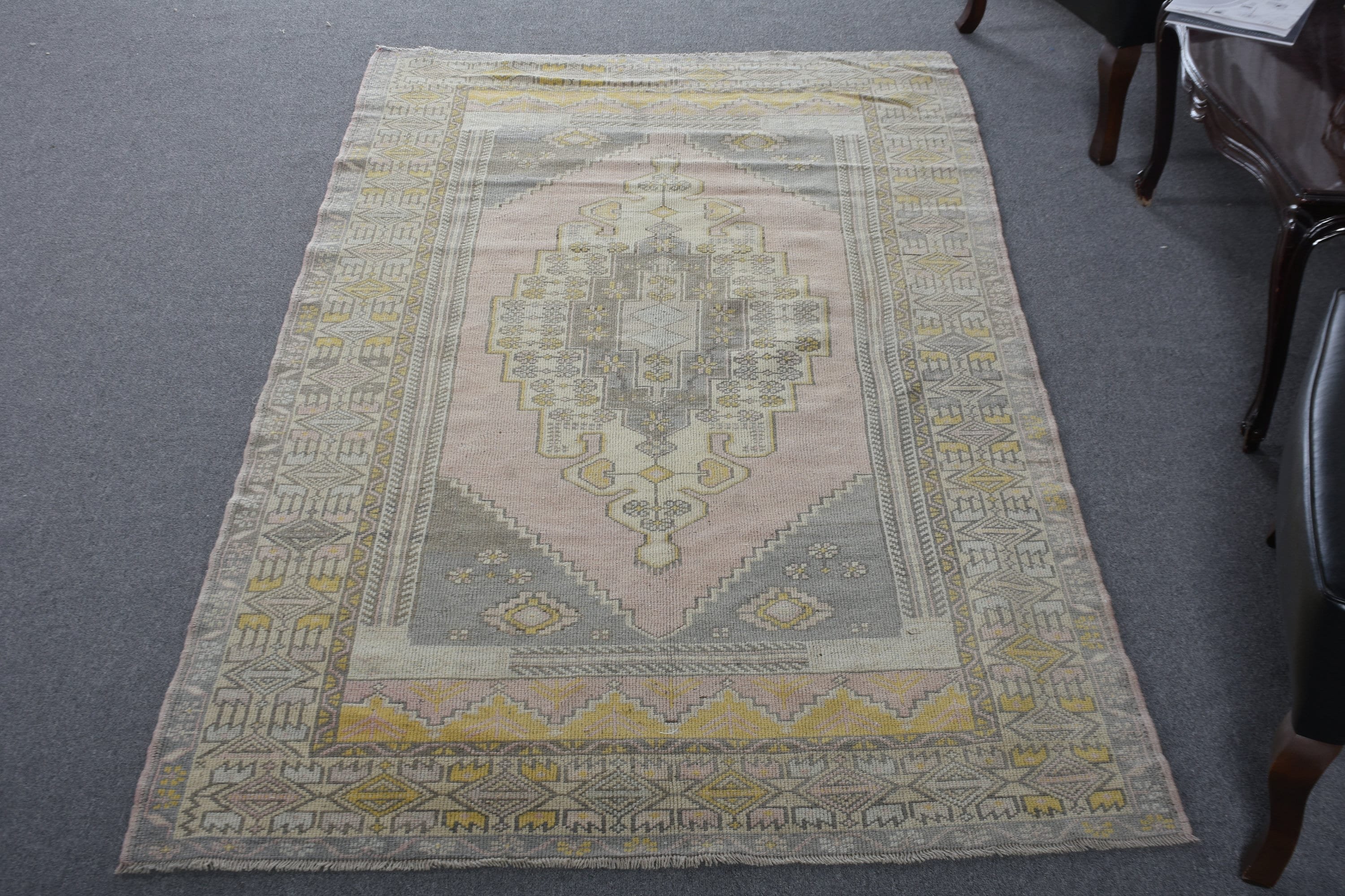 İç Mekan Halıları, Kahverengi Soğuk Halılar, Türk Halıları, Anadolu Halıları, Yatak Odası Halısı, 4,2x7,8 ft Alan Halıları, Vintage Halı, Sessiz Halılar