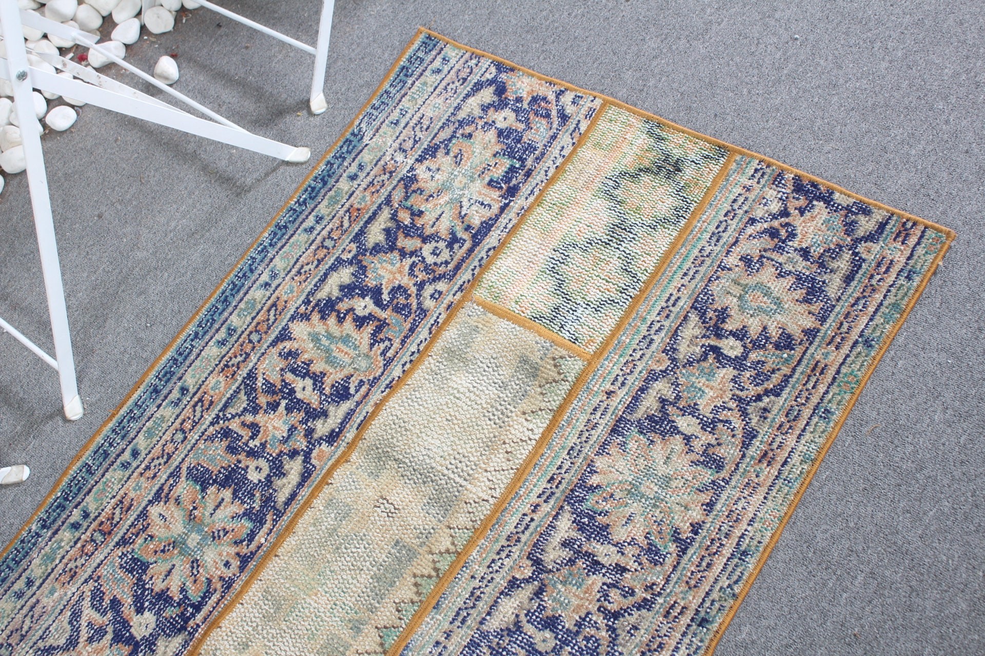 Floor Rugs, Vintage Rug, Turkish Rug, Blue Bedroom Rugs, 2.5x3.7 ft Small Rug, Rugs for Nursery, Car Mat Rug, Entry Rugs