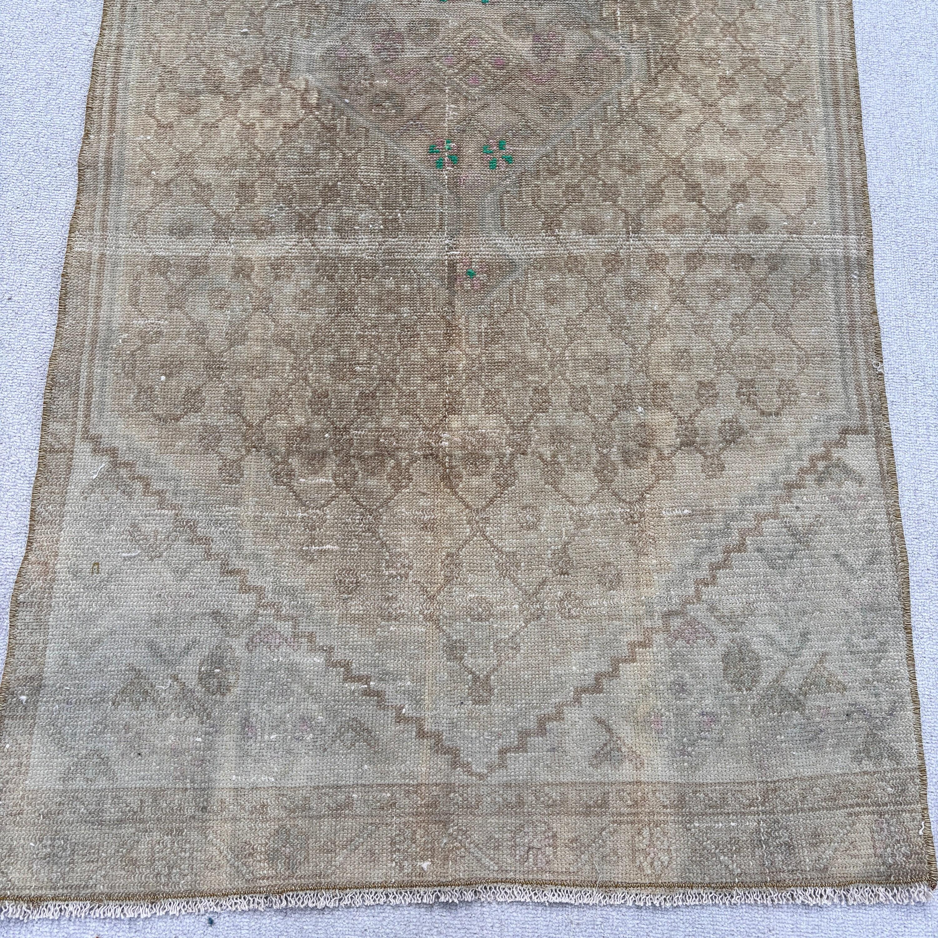 Vintage Halılar, Nötr Halı, 2.7x9 ft Runner Halı, Türk Halısı, Bej Düz Dokuma Halılar, Beni Ourain Runner için Halılar, Havalı Halı, Koridor Halıları