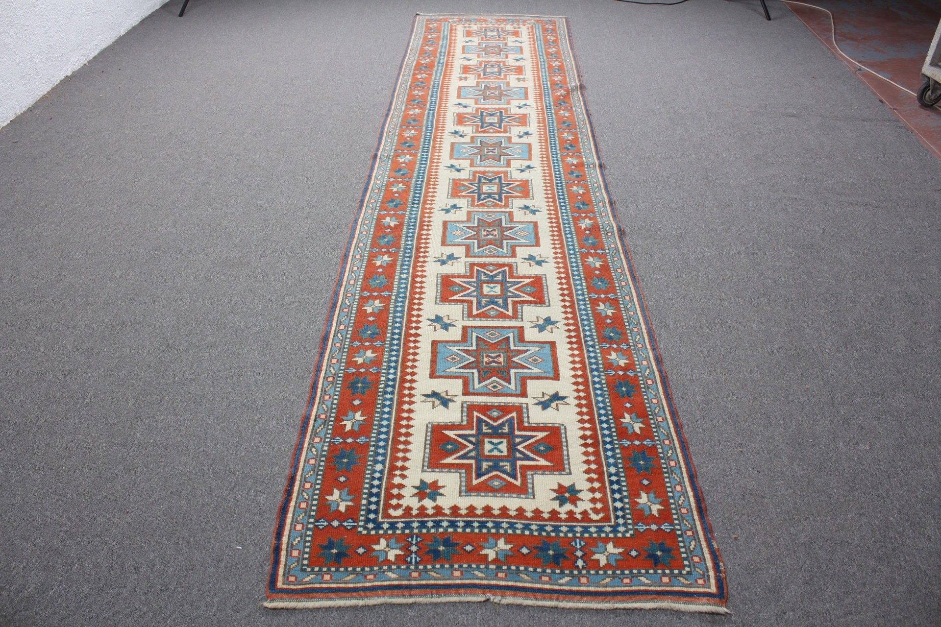 Floor Rugs, Rugs for Hallway, 3x12.7 ft Runner Rugs, Corridor Rug, Hallway Rug, Vintage Rug, Turkish Rug, Red Kitchen Rug, Wool Rug