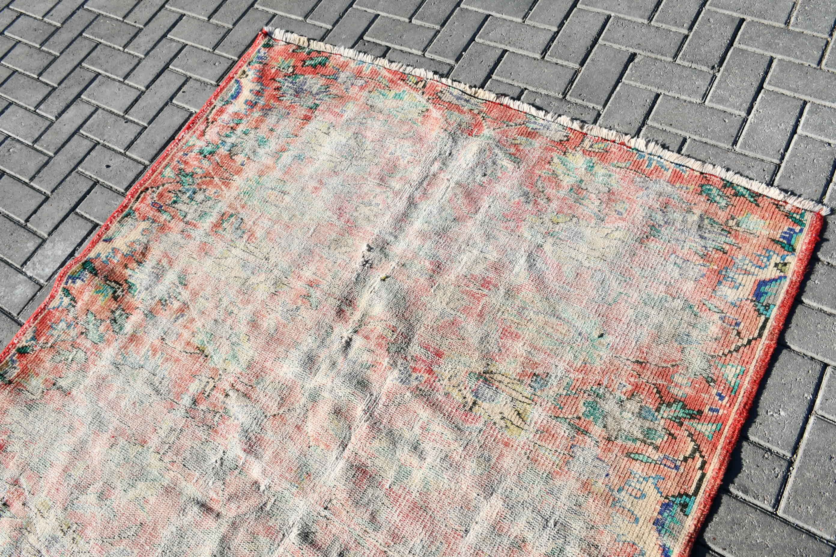 Red Antique Rugs, Bedroom Rug, Rugs for Floor, Vintage Rug, Kitchen Rug, Boho Rug, Oriental Rugs, 4.9x6.9 ft Area Rugs, Turkish Rug