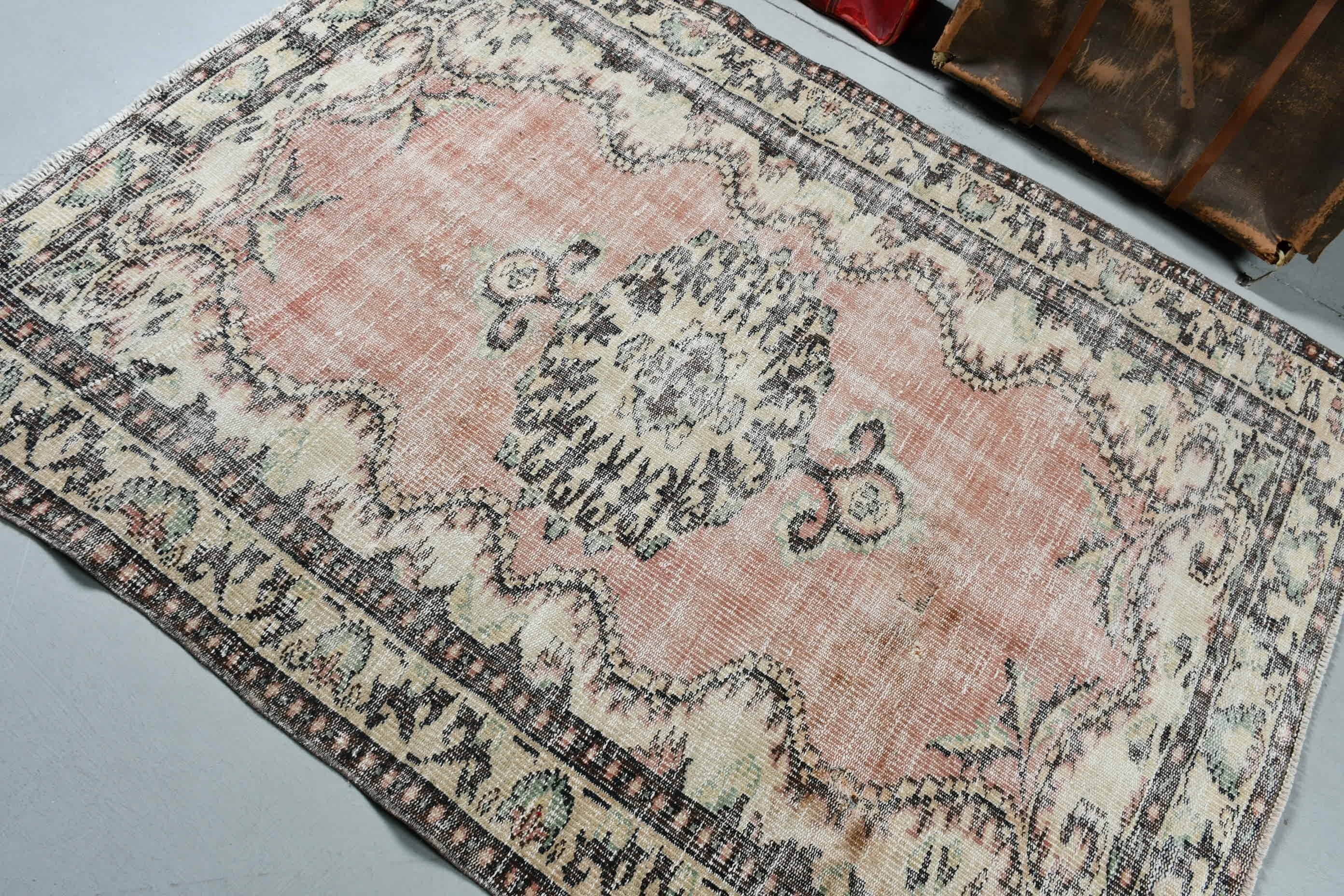 Nursery Rug, 4.8x6.3 ft Area Rug, Rugs for Dining Room, Turkish Rug, Pink Floor Rug, Vintage Rug, Wool Rugs, Home Decor Rugs, Indoor Rug