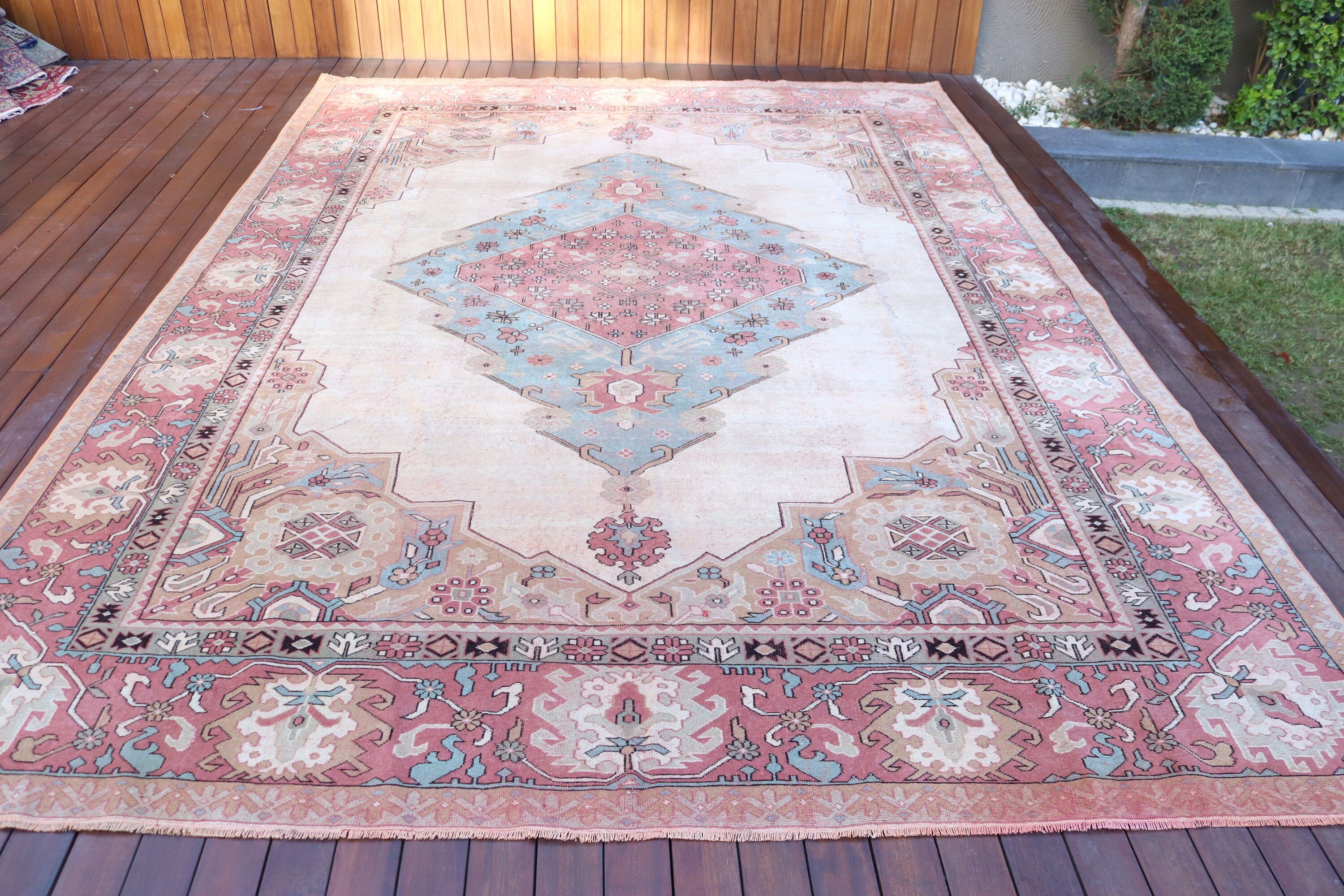 Antique Rugs, Salon Rugs, Oversize Turkish Rugs, Beige Handwoven Rug, Luxury Rugs, Turkish Rug, 8.3x11.6 ft Oversize Rugs, Vintage Rug