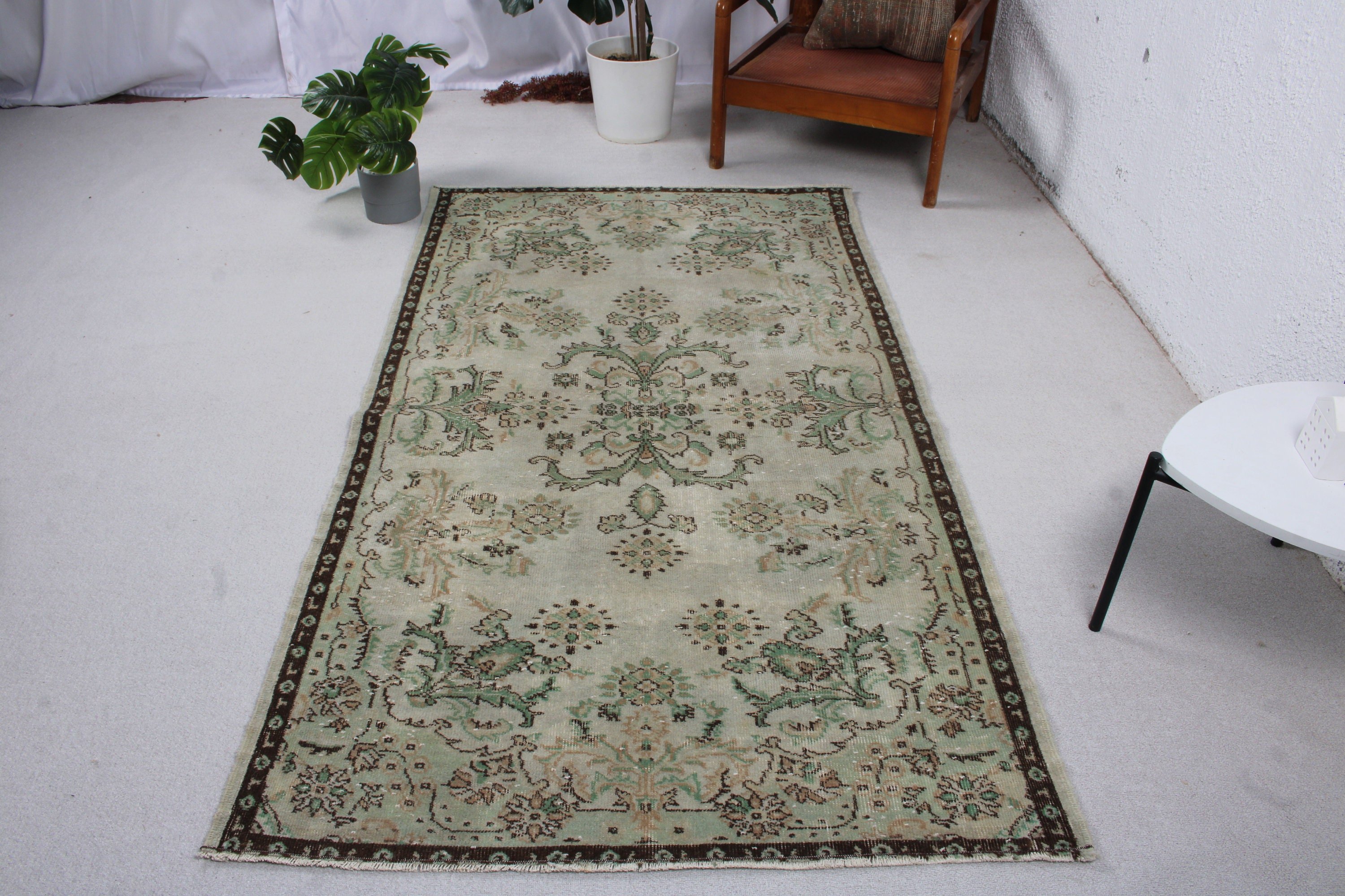 Green Kitchen Rug, Nursery Rugs, Vintage Rug, Flatweave Rugs, Turkish Rugs, 3.9x6.9 ft Area Rug, Exotic Rug, Moroccan Rugs, Dining Room Rug