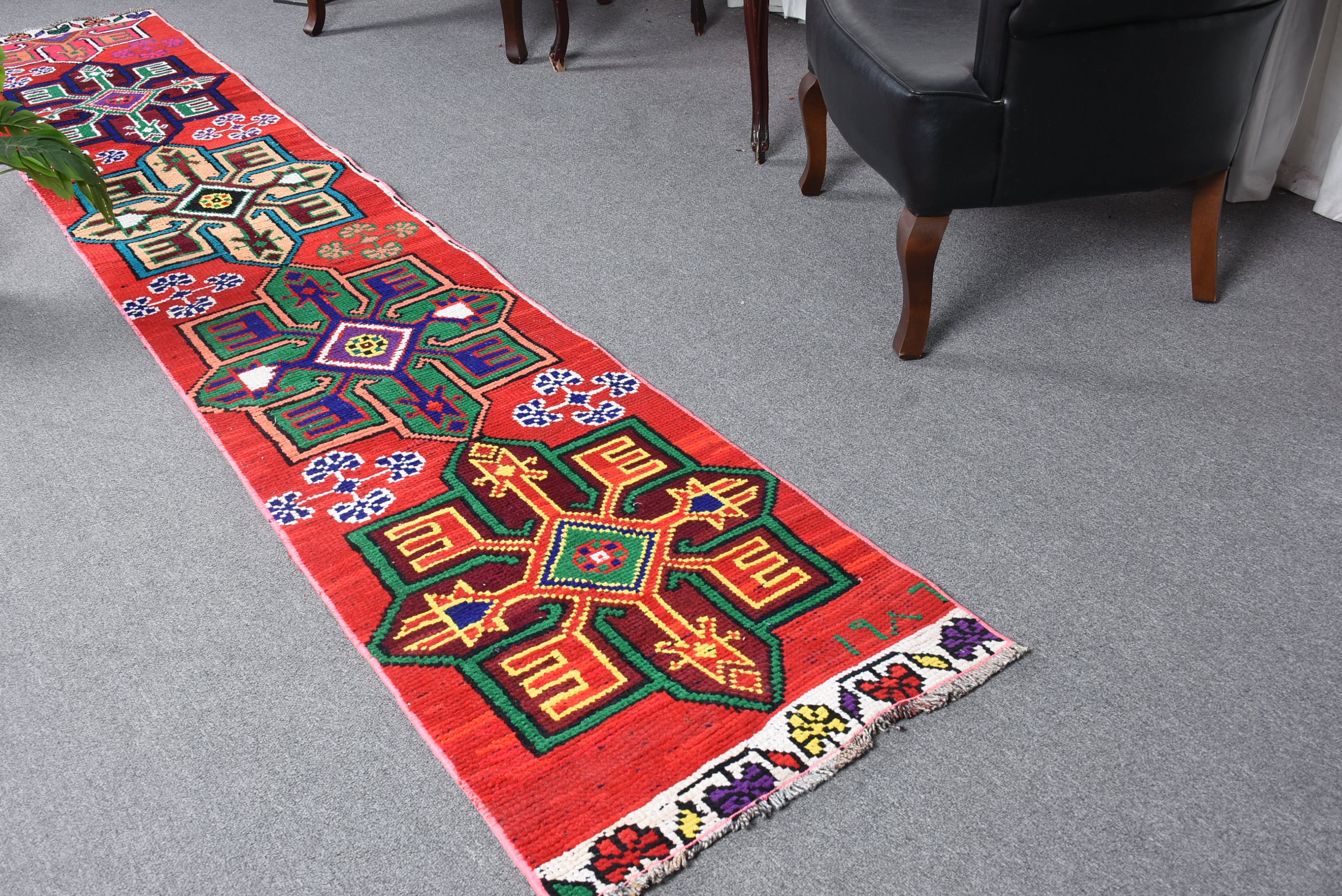 Red Home Decor Rugs, Turkish Rug, Rugs for Kitchen, Home Decor Rugs, Floor Rug, 2x11.8 ft Runner Rugs, Vintage Rugs, Tribal Rugs, Stair Rug