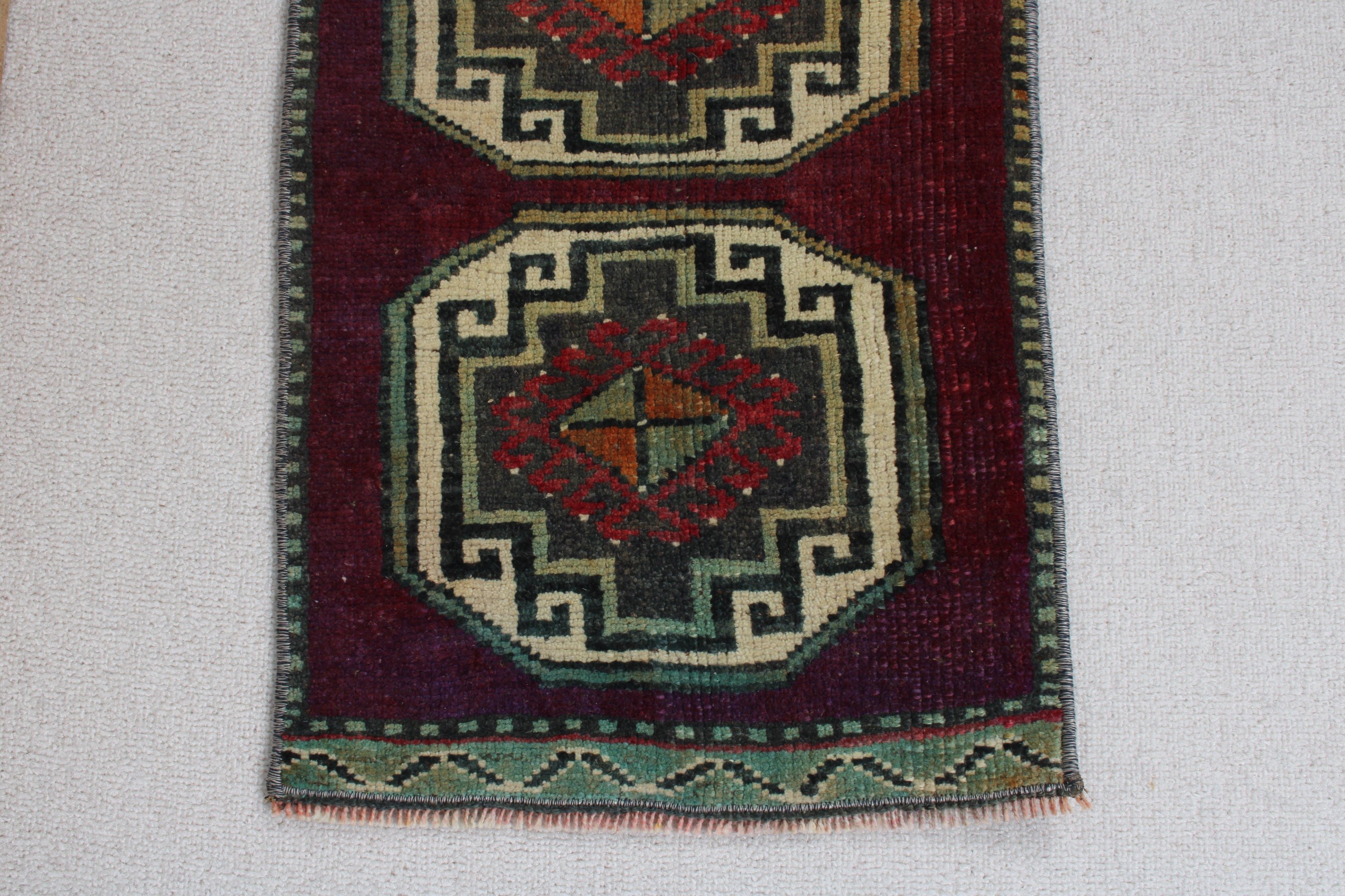 Banyo Halıları, Türk Halıları, Banyo Halısı, 1.1x2.6 ft Küçük Halı, Modern Halılar, Mor Ev Dekorasyonu Halıları, Lüks Halılar, Vintage Halılar, Fas Halıları