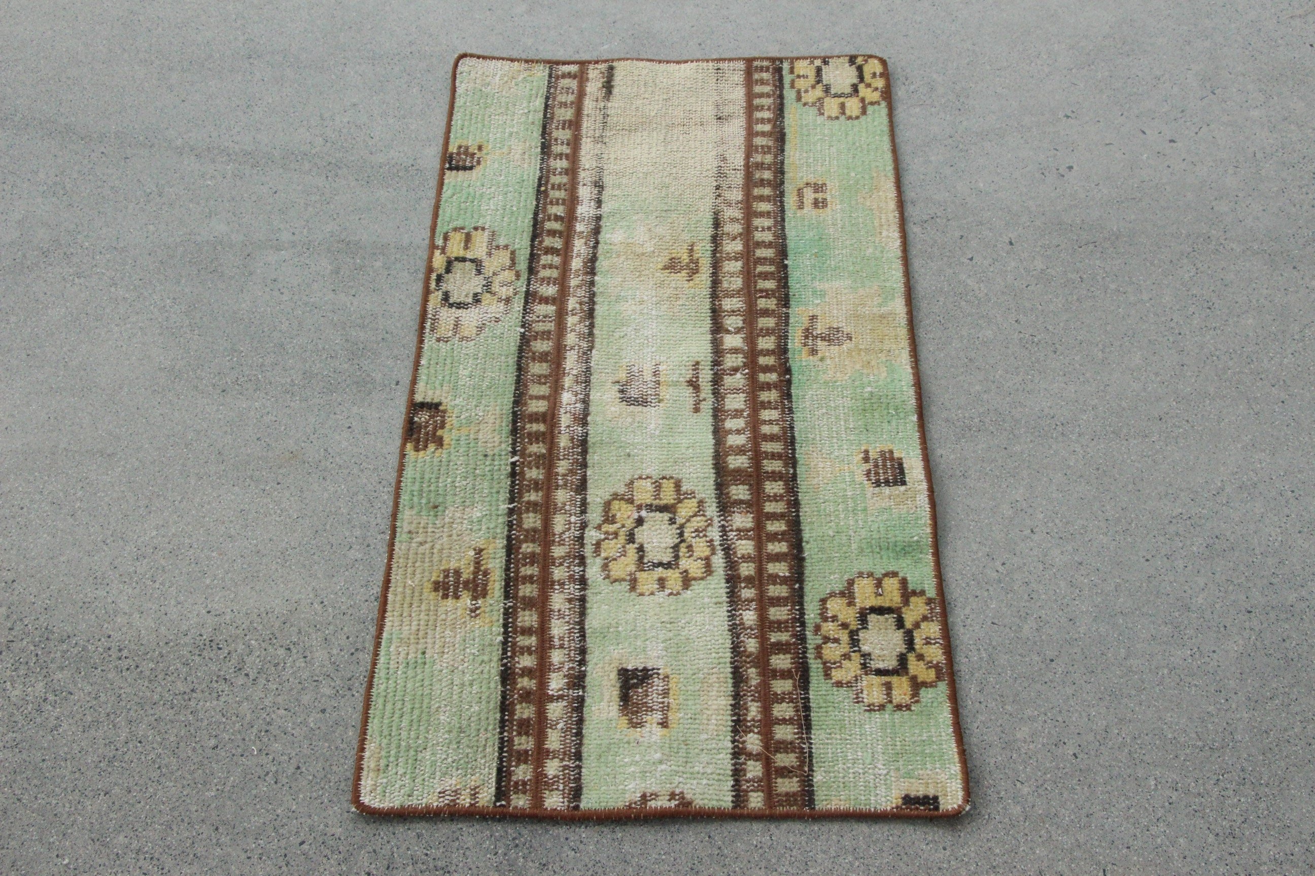 Vintage Rugs, Brown Anatolian Rug, Retro Rug, Moroccan Rug, 1.6x3 ft Small Rug, Kitchen Rugs, Wall Hanging Rug, Rugs for Entry, Turkish Rug