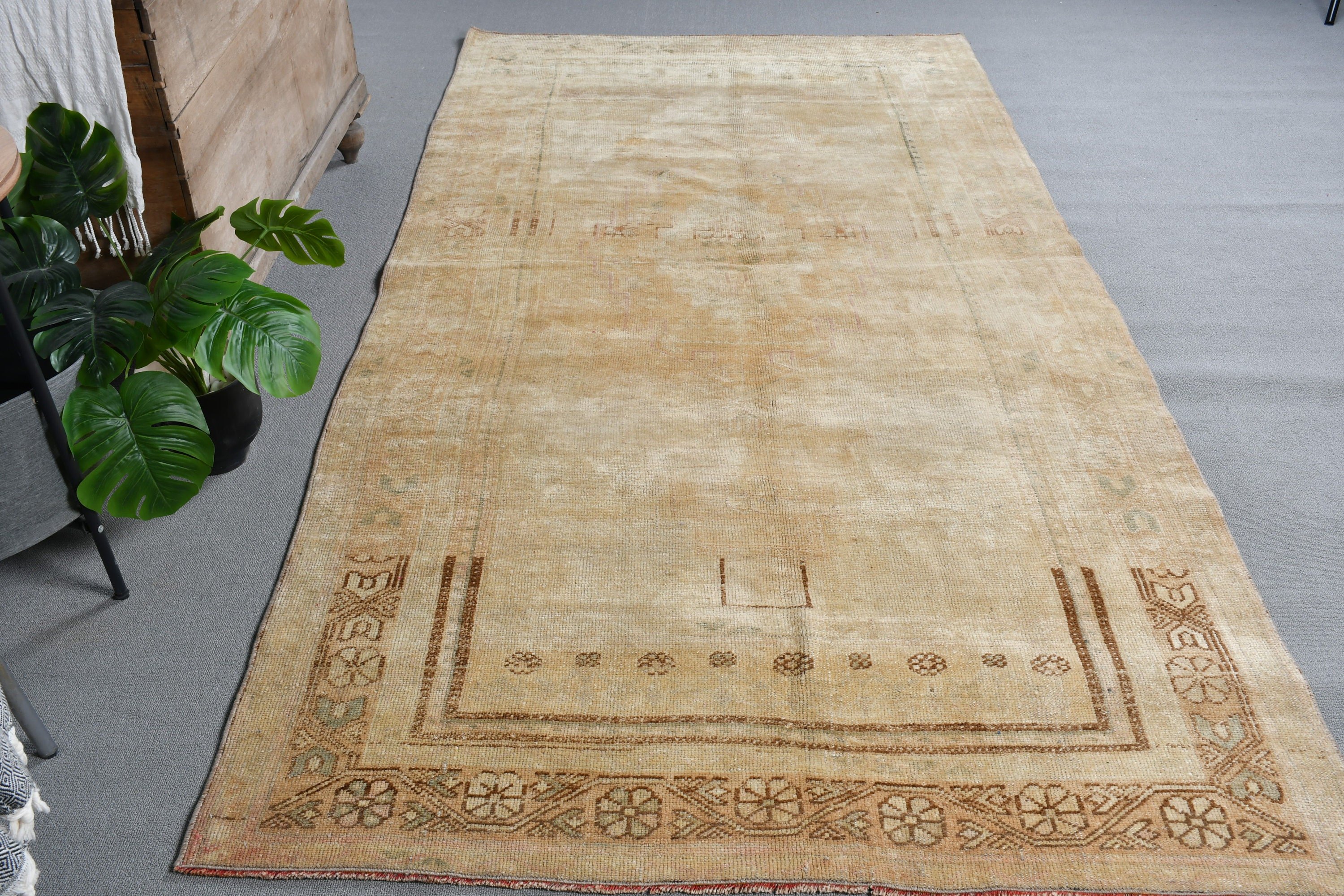 Custom Rug, Beige Bedroom Rugs, Indoor Rug, Turkish Rug, Oriental Rug, 4.5x8.7 ft Area Rugs, Cool Rug, Rugs for Bedroom, Vintage Rug