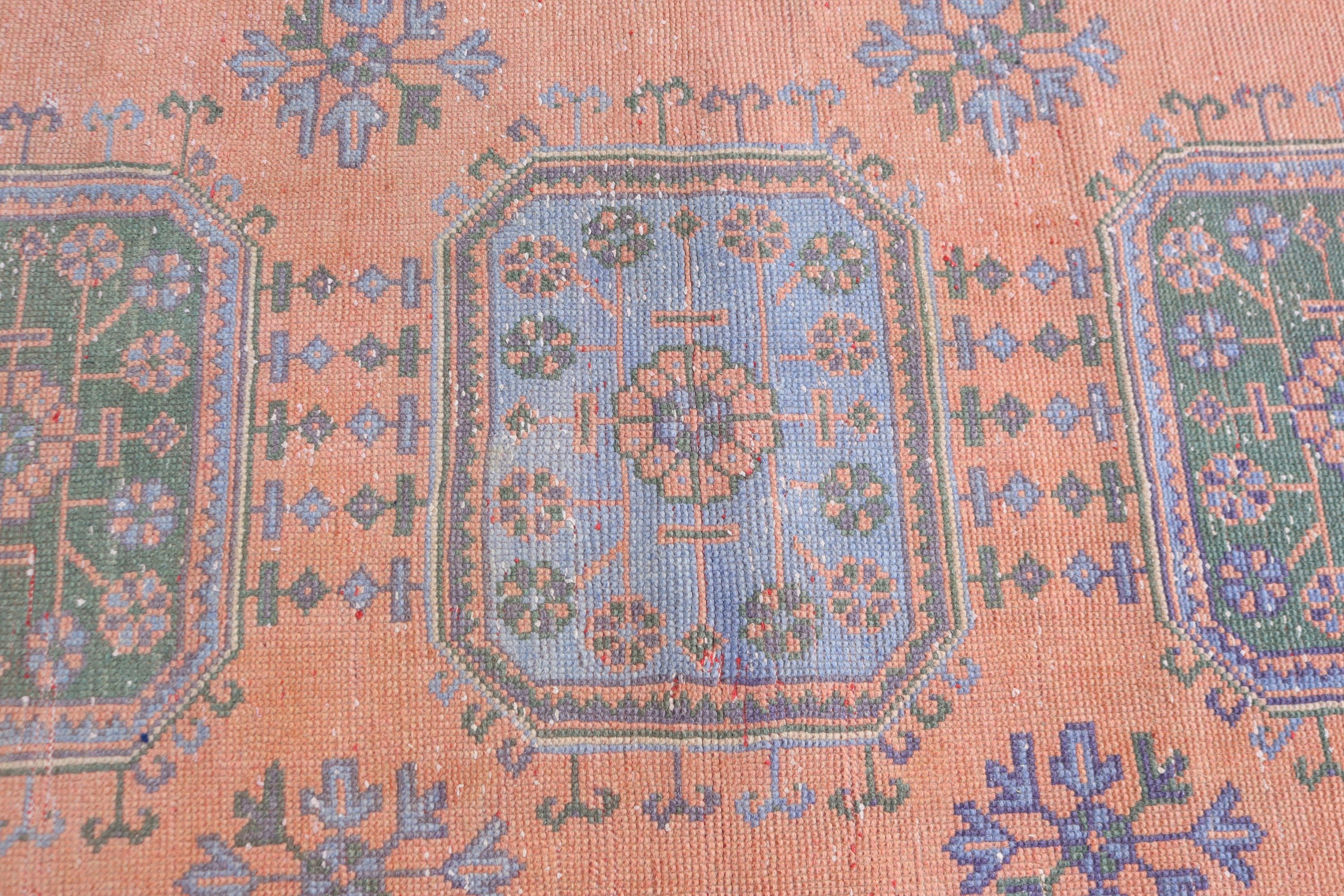 Kitchen Rug, Corridor Rugs, Turkish Rugs, 2.9x9.9 ft Runner Rug, Statement Rugs, Aztec Rugs, Floor Rugs, Orange Anatolian Rugs, Vintage Rug