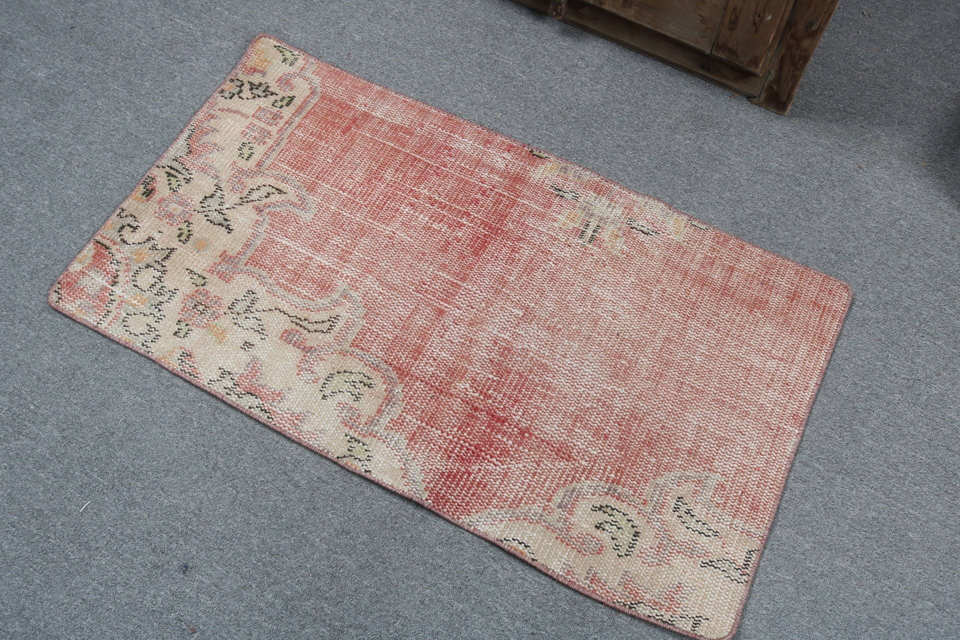 Giriş Halısı, Küçük Boho Halıları, Turuncu Lüks Halı, 2x3,6 ft Küçük Halılar, Türk Halıları, Yer Halıları, Vintage Halı, Çocuk Odası Halıları, Mutfak Halısı