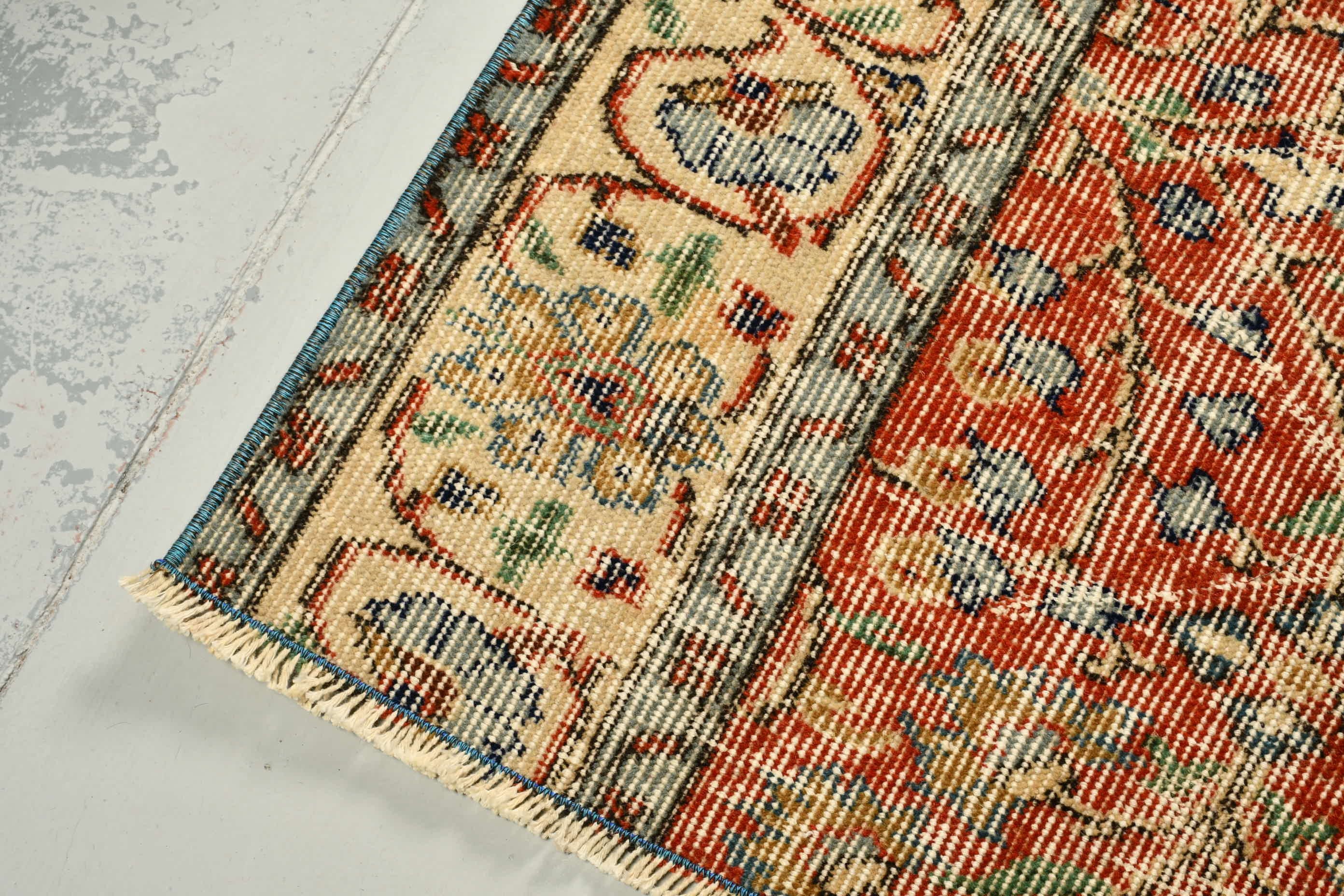 Rugs for Corridor, Wool Rugs, Red Bedroom Rug, Turkish Rug, Vintage Rug, Kitchen Rugs, Stair Rug, 2.5x7.4 ft Runner Rug