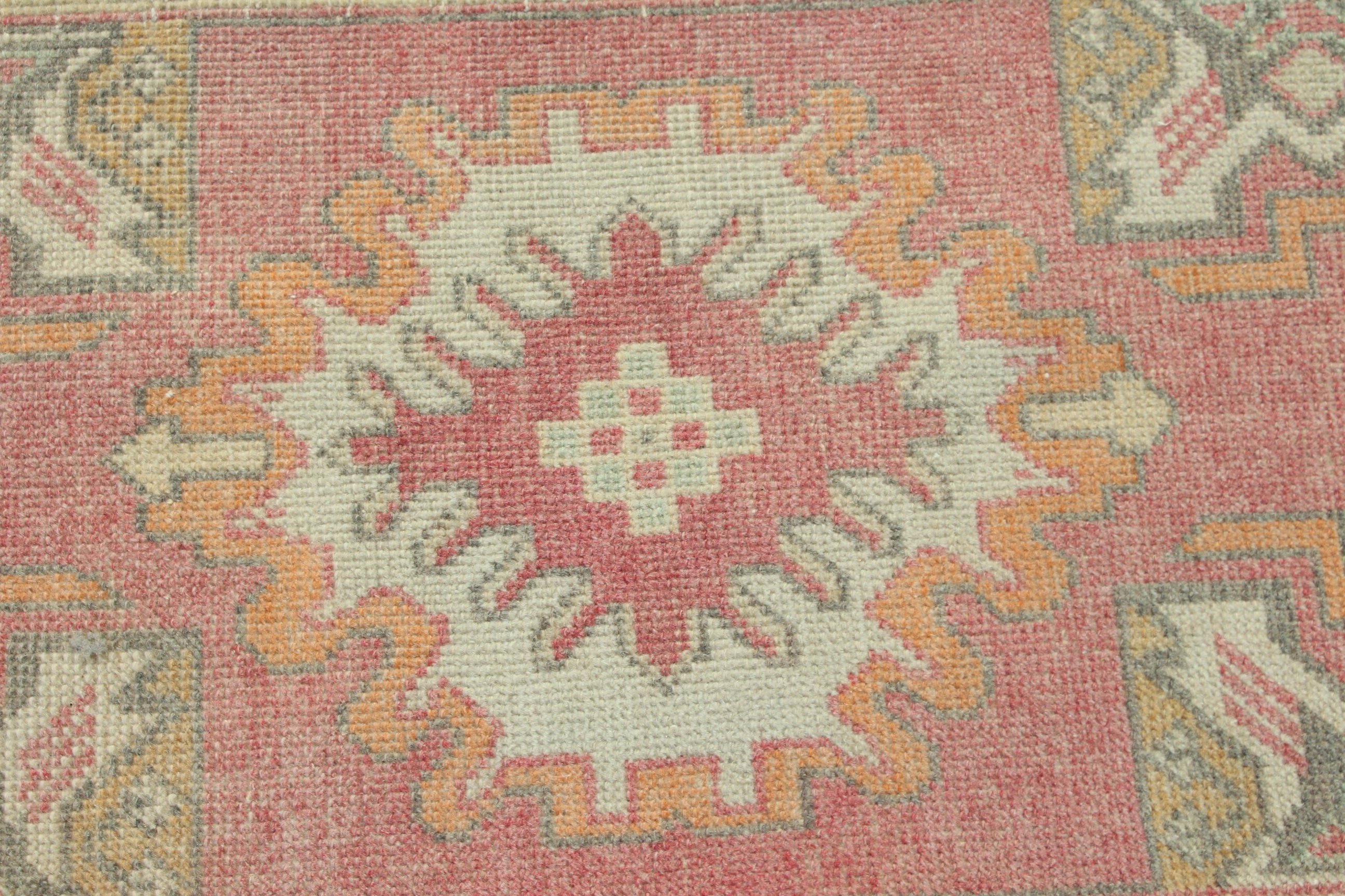 Geometric Rugs, Turkish Rugs, 1.6x2.9 ft Small Rugs, Vintage Rugs, Oushak Rug, Red Modern Rug, Car Mat Rugs, Kitchen Rugs, Floor Rugs