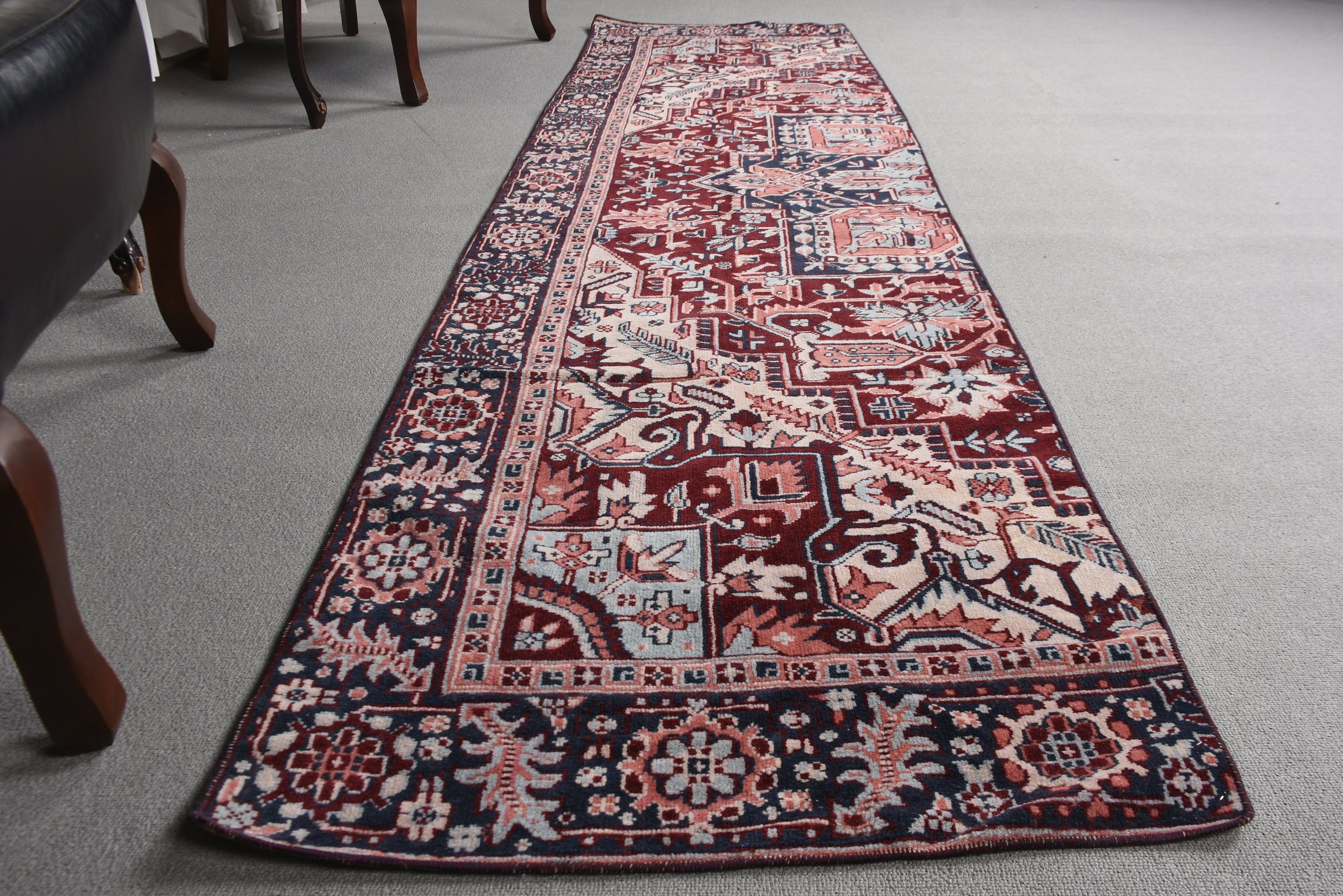 Düz Dokuma Halı, Vintage Halılar, Mor Nötr Halı, Türk Halısı, 2.2x9 ft Runner Halısı, Koridor Halısı, Yatak Odası Halıları, Beni Ourain Runner Halısı