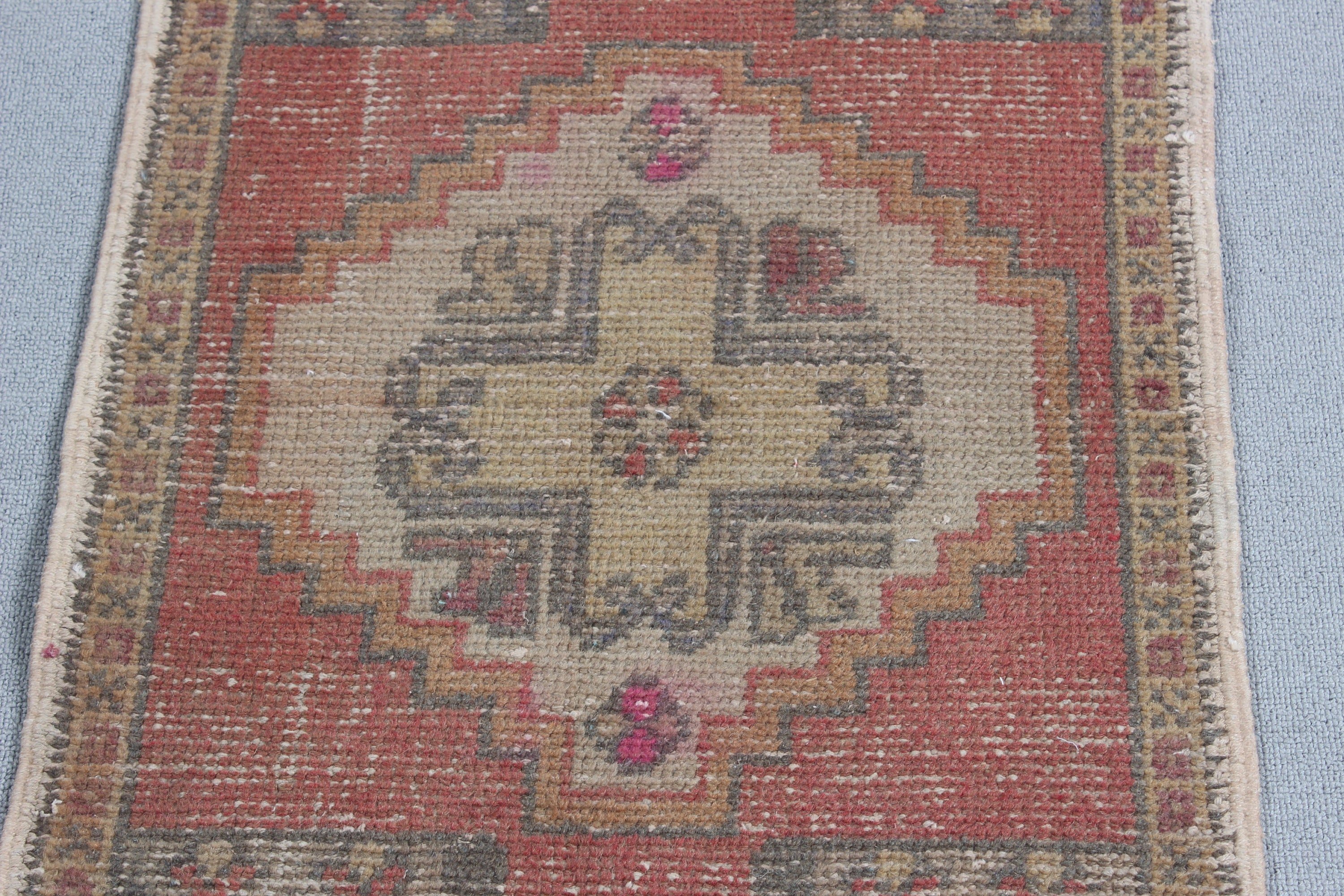 Vintage Rug, Red Cool Rug, Moroccan Rugs, Bedroom Rug, Kitchen Rugs, Anatolian Rug, Rugs for Entry, Turkish Rug, 1.7x3.2 ft Small Rug