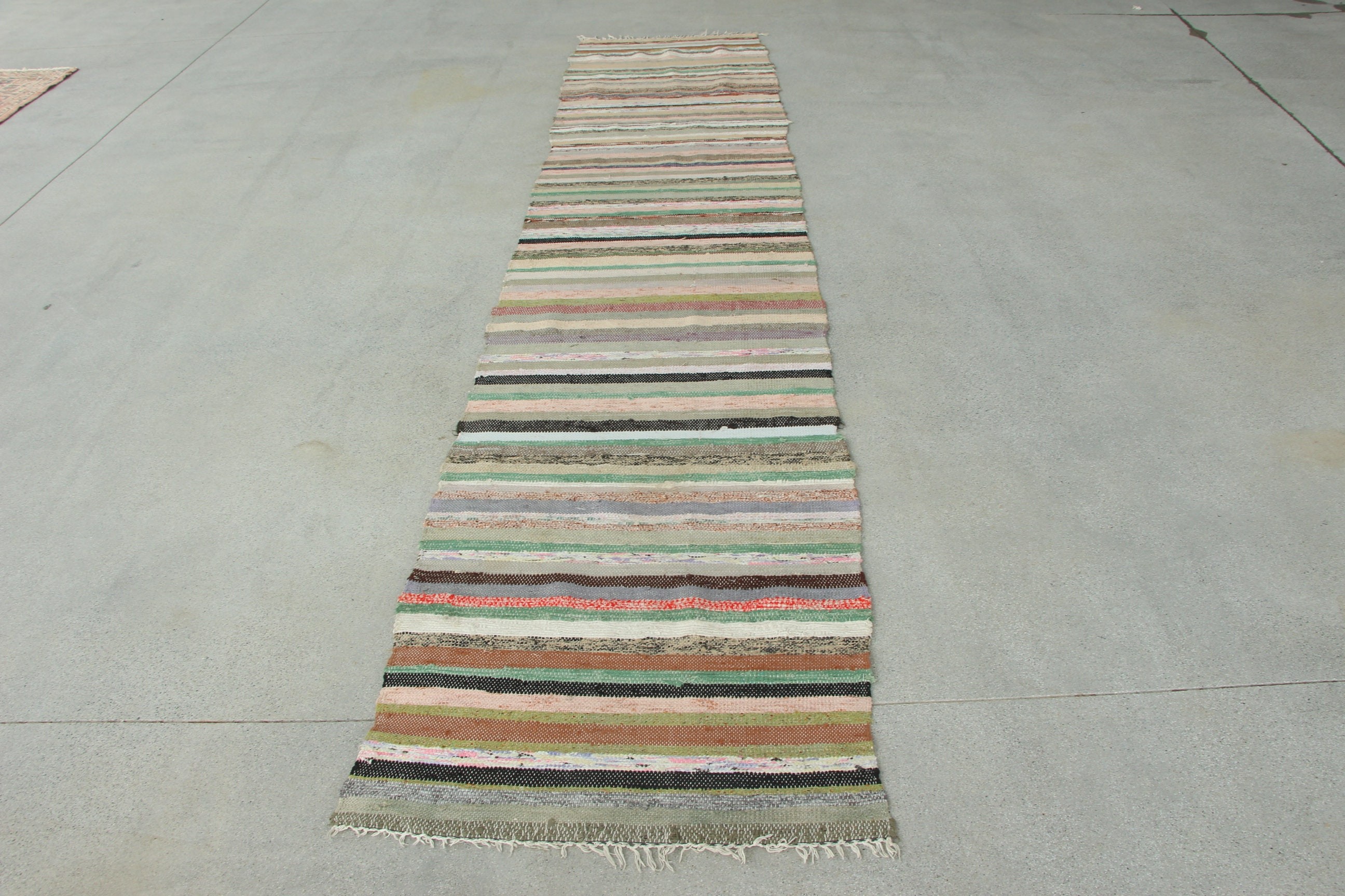 Bedroom Rugs, Turkish Rugs, Kilim, Oushak Rug, Gray Anatolian Rugs, Vintage Runner Rugs, 2.5x12.3 ft Runner Rugs, Vintage Rug, Corridor Rug