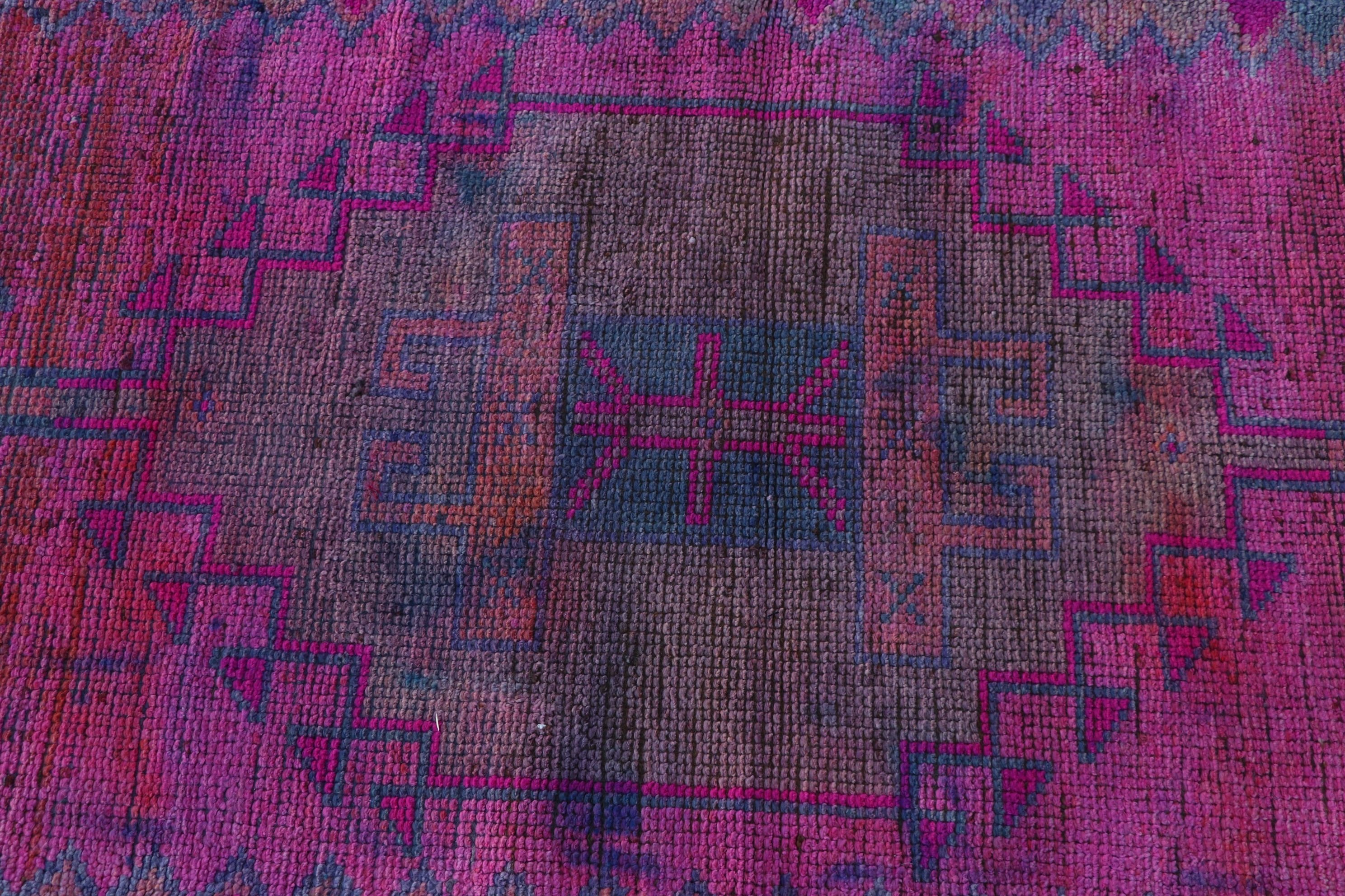 Moroccan Rug, 3x11.9 ft Runner Rug, Stair Rugs, Pink Oriental Rug, Rugs for Runner, Turkey Rug, Turkish Rug, Oriental Rug, Vintage Rugs