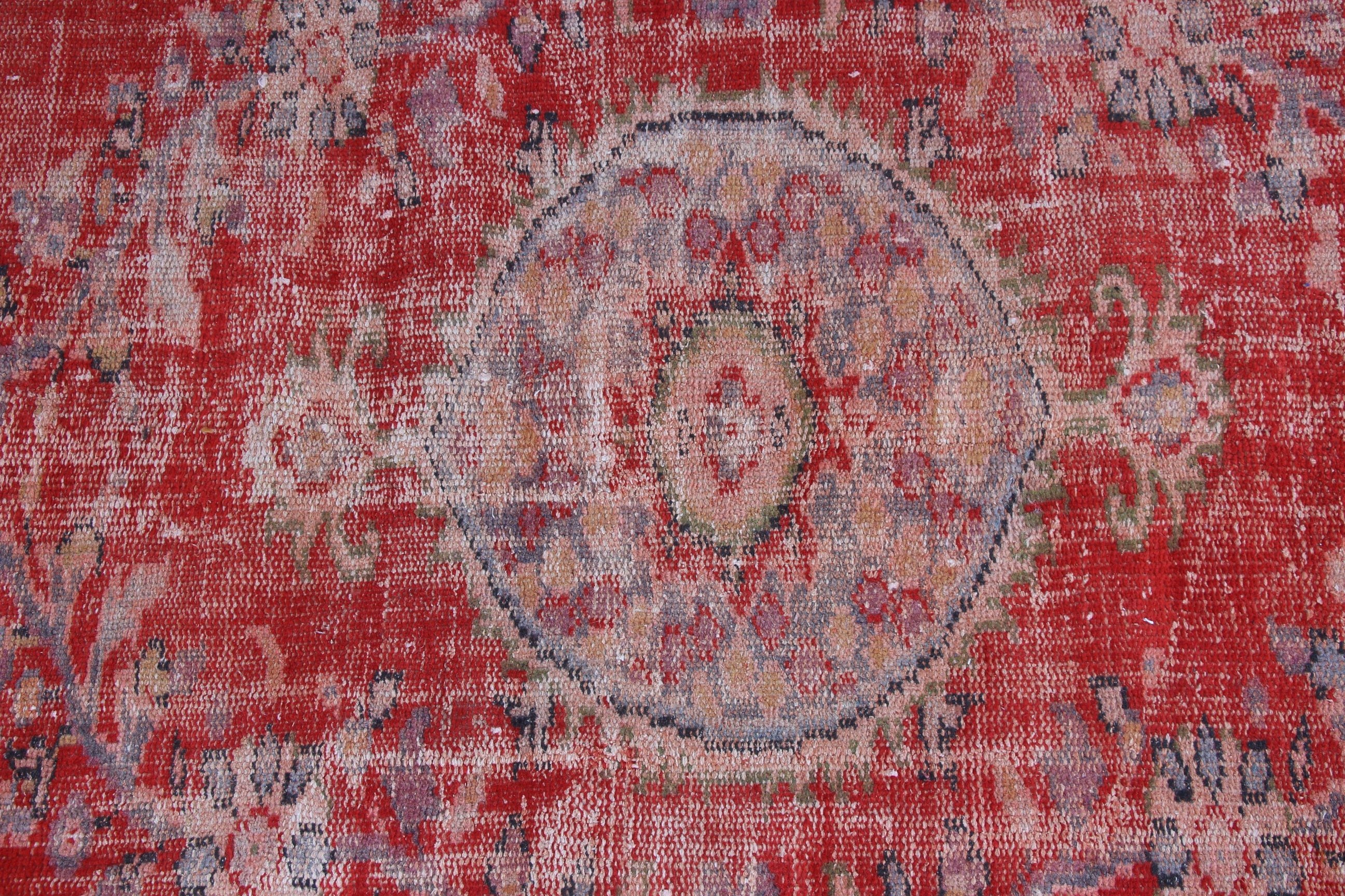 4.9x8.8 ft Large Rug, Turkish Rugs, Large Oushak Rug, Salon Rug, Handwoven Rug, Vintage Rug, Rugs for Salon, Red Handwoven Rugs, Cool Rug