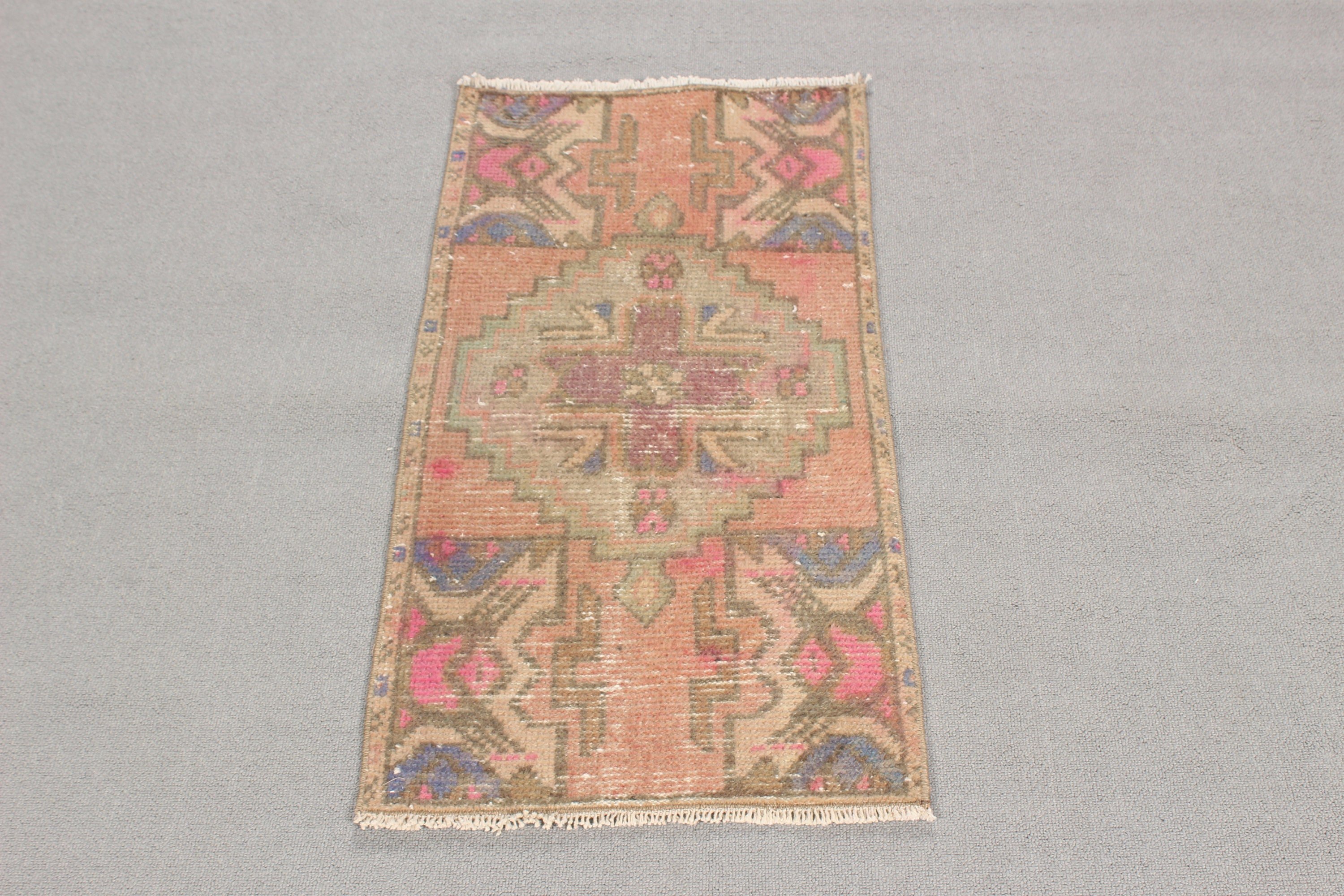 Düz Dokuma Halılar, 1.5x3 ft Küçük Halı, Vintage Halı, Araba Paspas Halıları, Nötr Halı, Türk Halısı, Kırmızı Yün Halı, Küçük Alan Halıları, Kapı Paspas Halısı