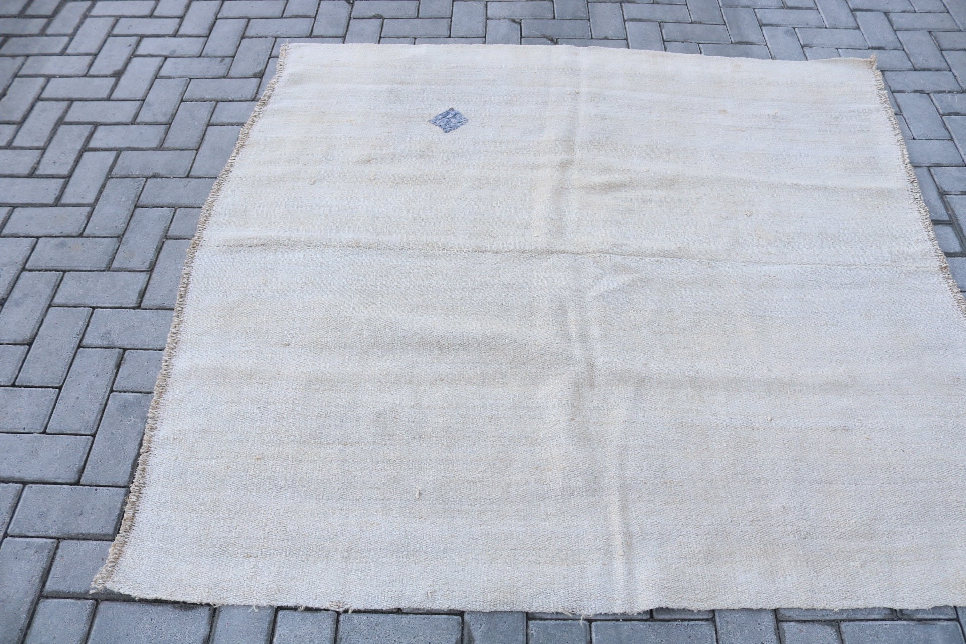 Vintage Halı, 5.2x5.3 ft Alan Halısı, Yer Halıları, Türk Alan Kilim Halıları, Oryantal Halı, İç Mekan Halısı, Yün Halı, Türk Halısı, Çocuk Halıları