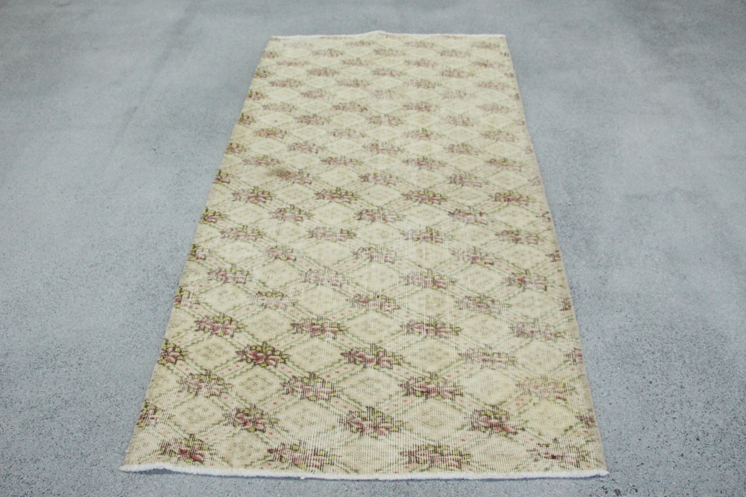 Rugs for Entry, Beige Wool Rug, Vintage Rug, Kitchen Rug, 3.3x6.6 ft Accent Rug, Bedroom Rugs, Moroccan Rug, Home Decor Rug, Turkish Rugs