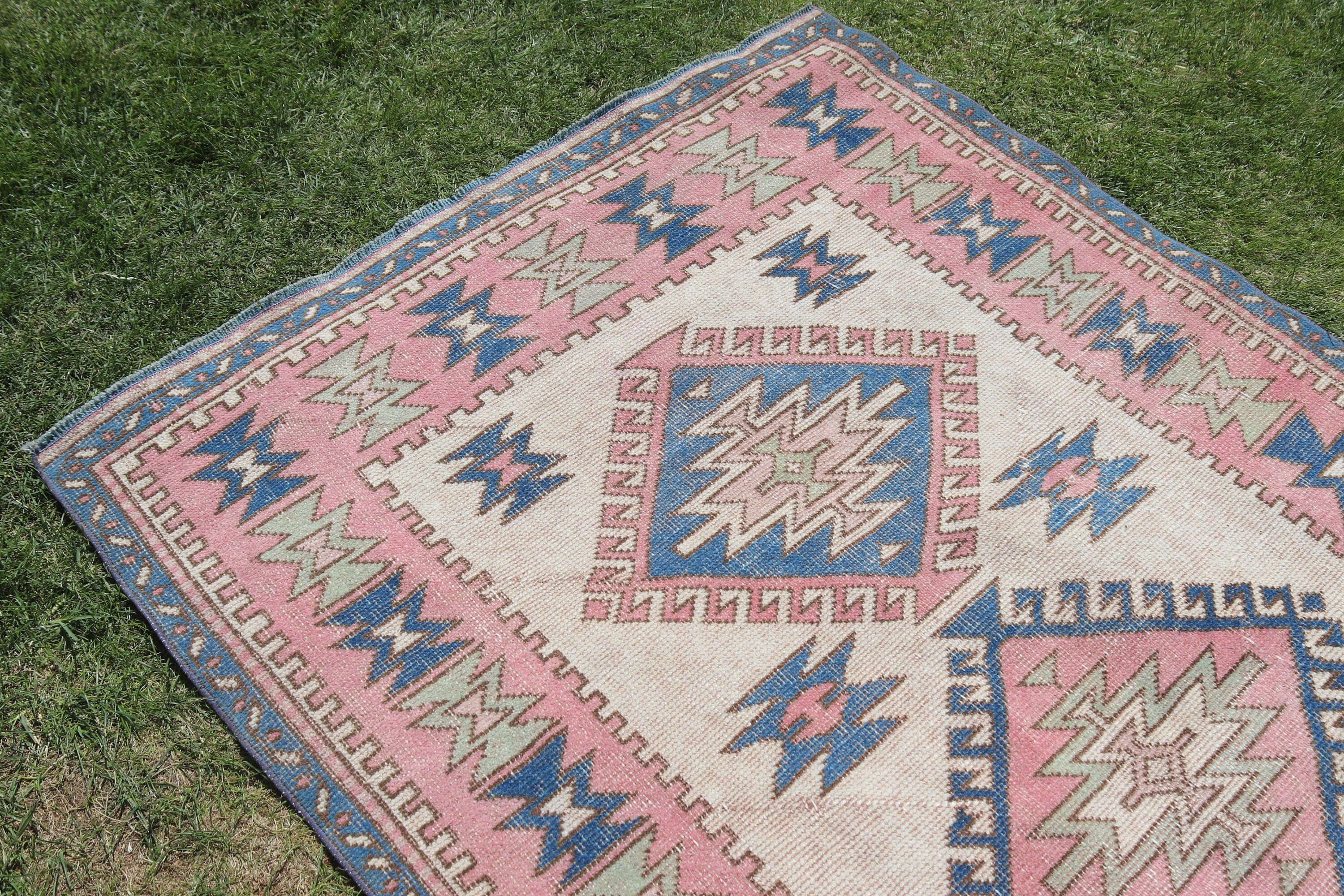 Flatweave Rug, Vintage Rug, Boho Area Rugs, Pink Modern Rugs, 4.1x6.9 ft Area Rug, Bedroom Rugs, Ethnic Rug, Turkish Rug, Oushak Area Rug