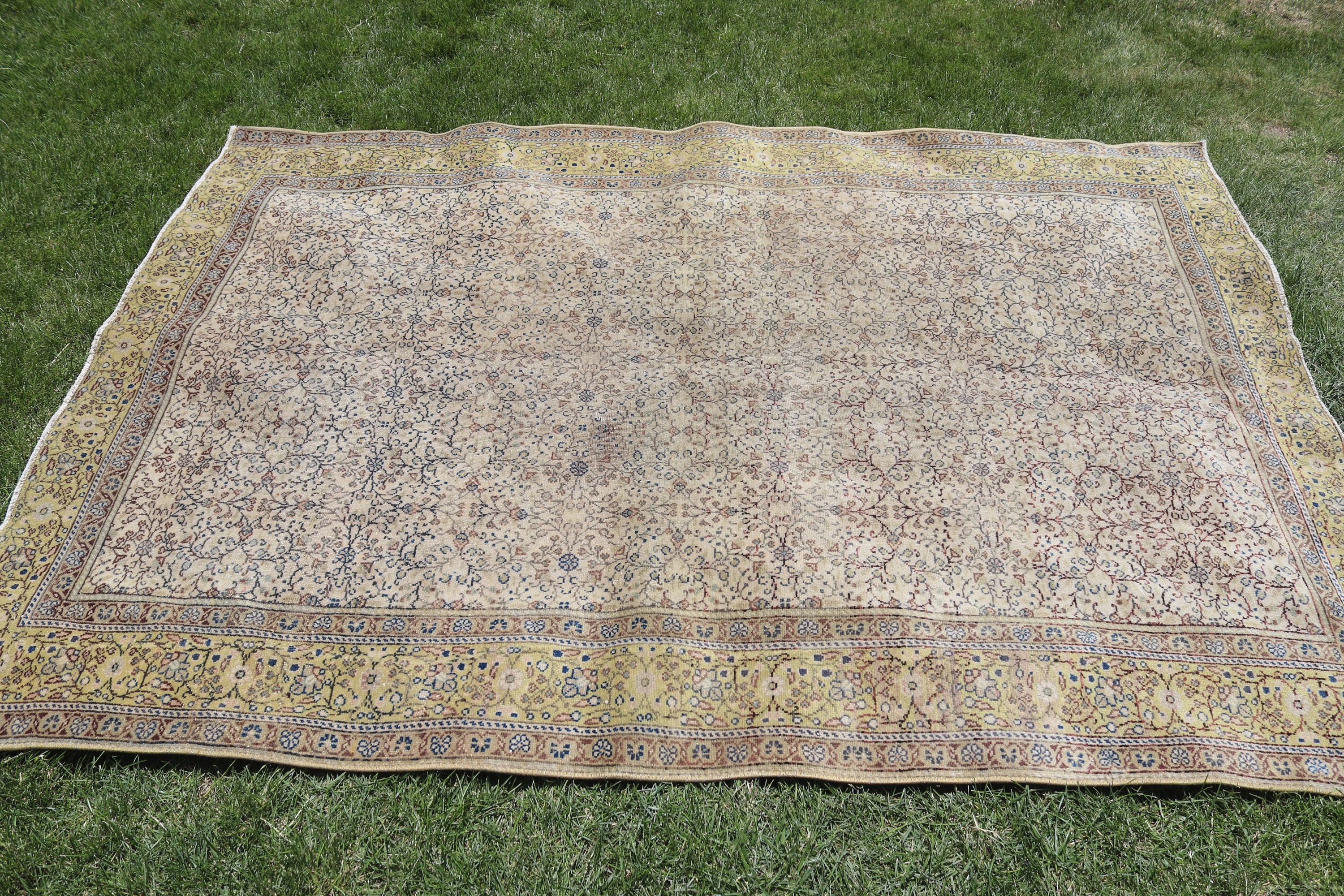 Türk Halısı, 4.8x6.8 ft Alan Halıları, Boho Halıları, Kahverengi Açıklama Halısı, Fas Halıları, Çocuk Halıları, Mutfak Halıları, Vintage Halılar, Zemin Halıları