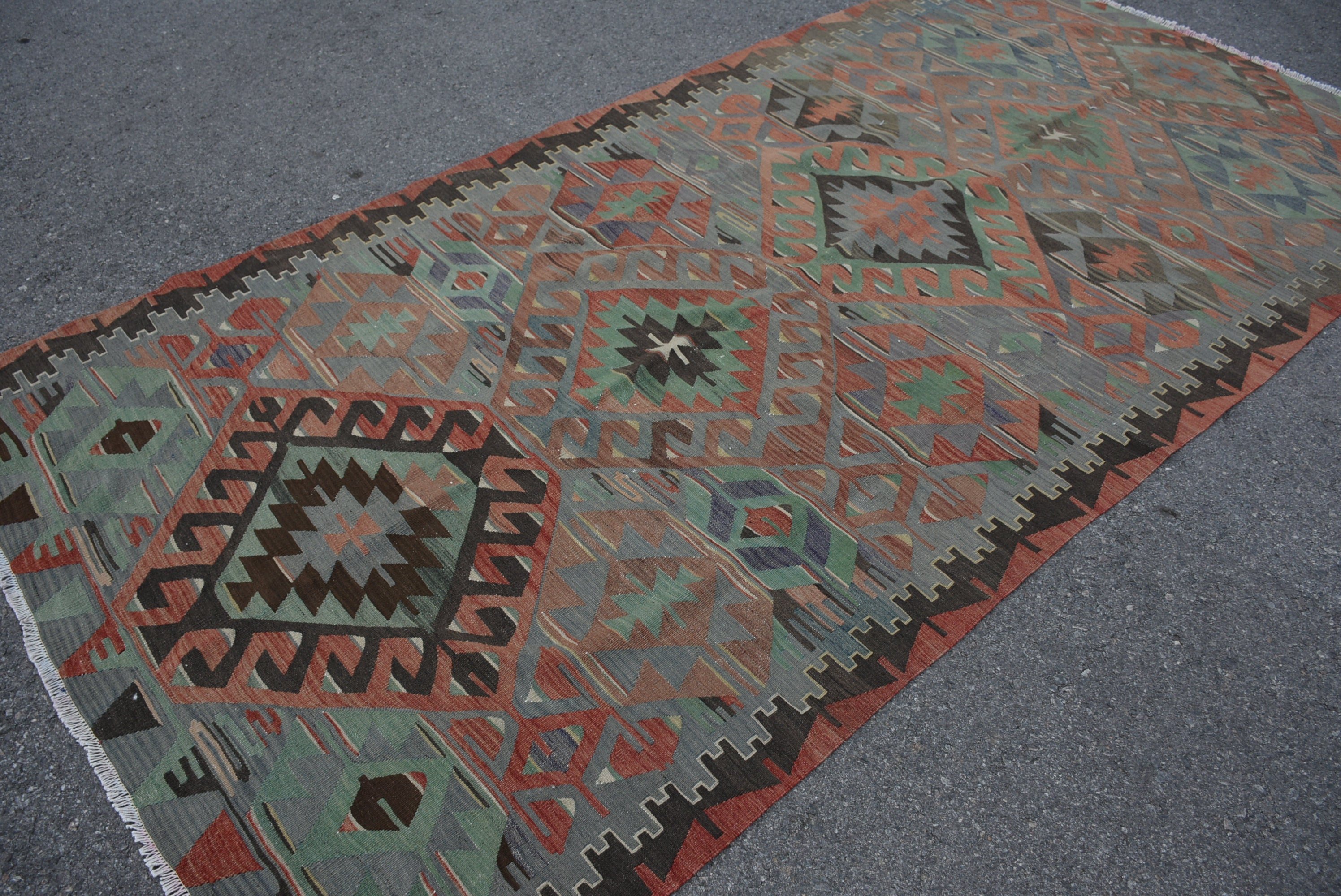 Eski Halılar, Kırmızı Ev Dekorasyonu Halısı, Kilim, Fas Halısı, Salon Halısı, Türk Halısı, Oturma Odası Halısı, Vintage Halı, 5x9.8 ft Büyük Halı