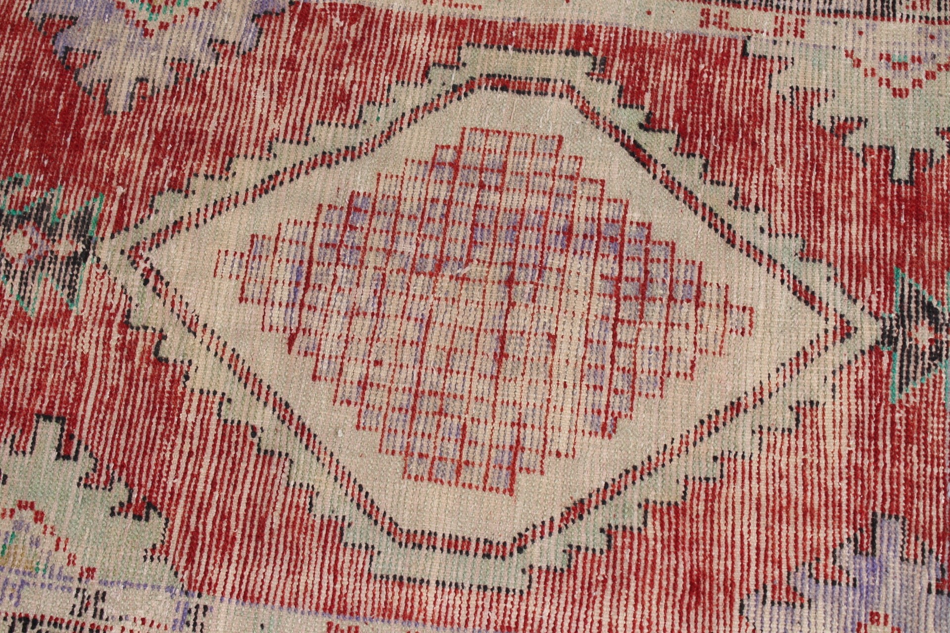 Vintage Rug, Home Decor Rug, Rugs for Kitchen, 2.6x5.9 ft Accent Rug, Turkish Rugs, Kitchen Rugs, Red Floor Rug, Nursery Rugs, Oushak Rug