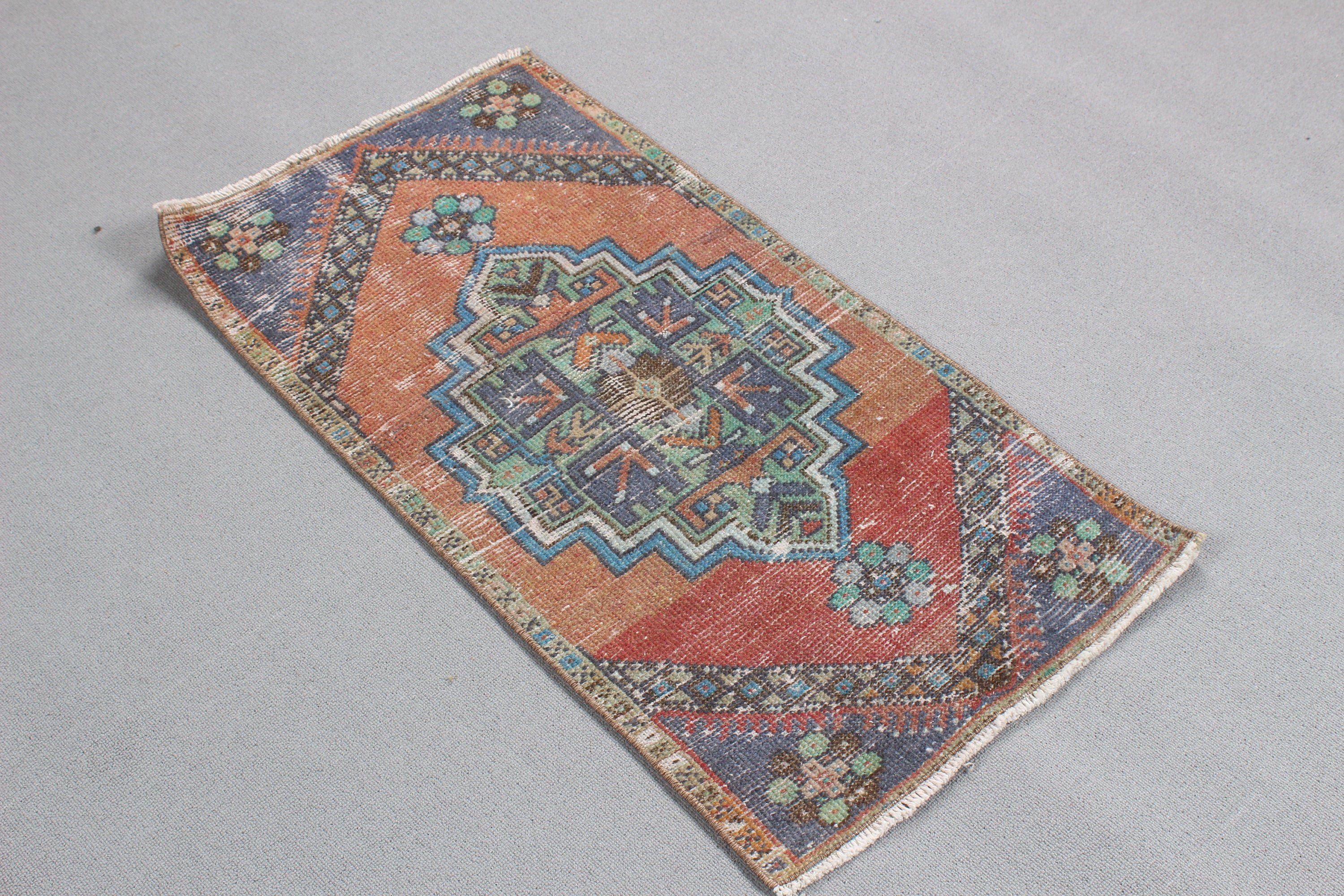 Boho Halıları, Türk Halısı, 1.6x3.3 ft Küçük Halı, Yeşil Nötr Halılar, Ofis Halısı, Duvara Asılı Halılar, Modern Halı, Vintage Halı, Küçük Alan Halıları