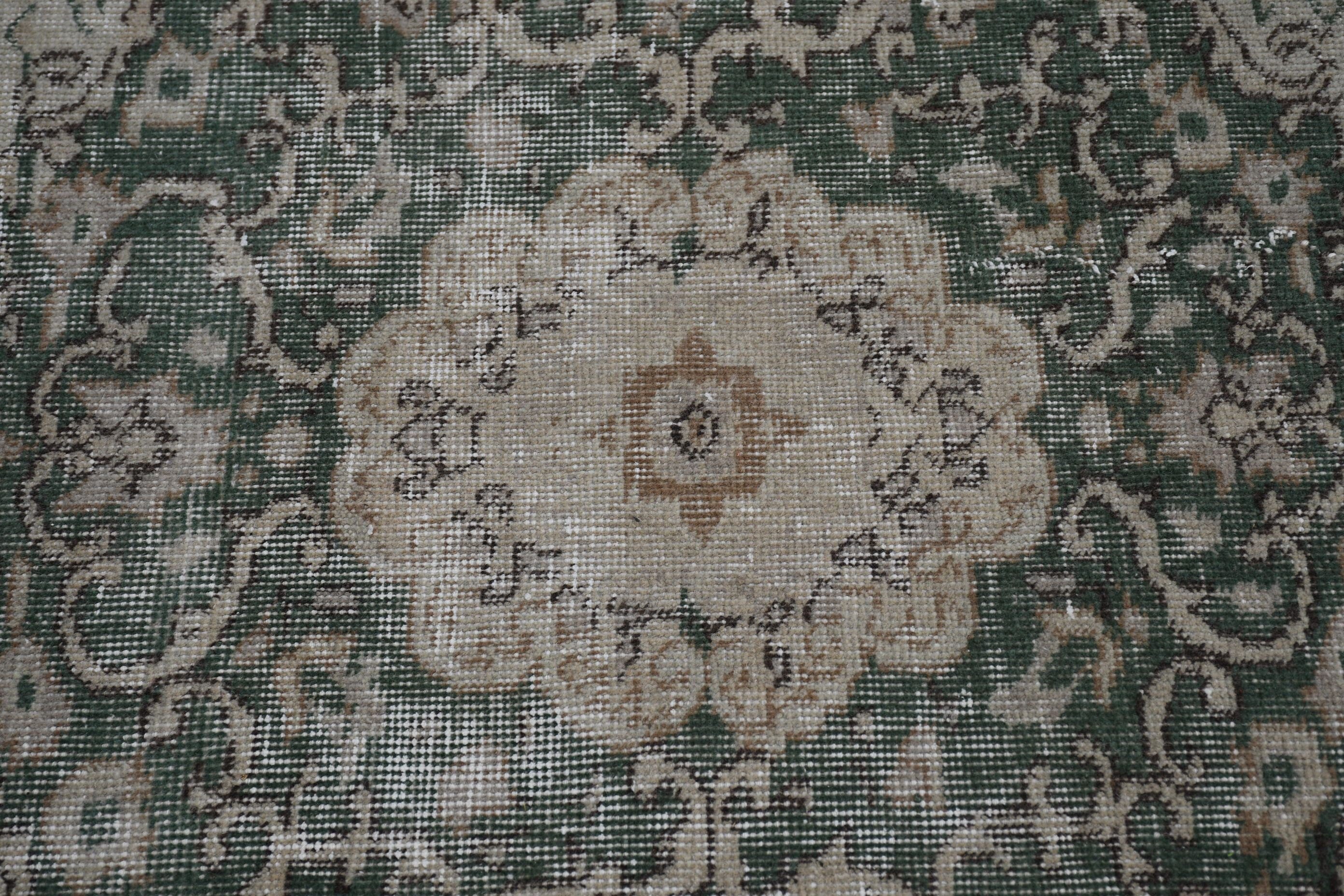 Yemek Odası Halısı, Vintage Halı, Fas Halıları, Yatak Odası Halısı, Türk Halısı, Yeşil Oryantal Halı, Havalı Halılar, Türkiye Halısı, 6.2x9.4 ft Büyük Halılar