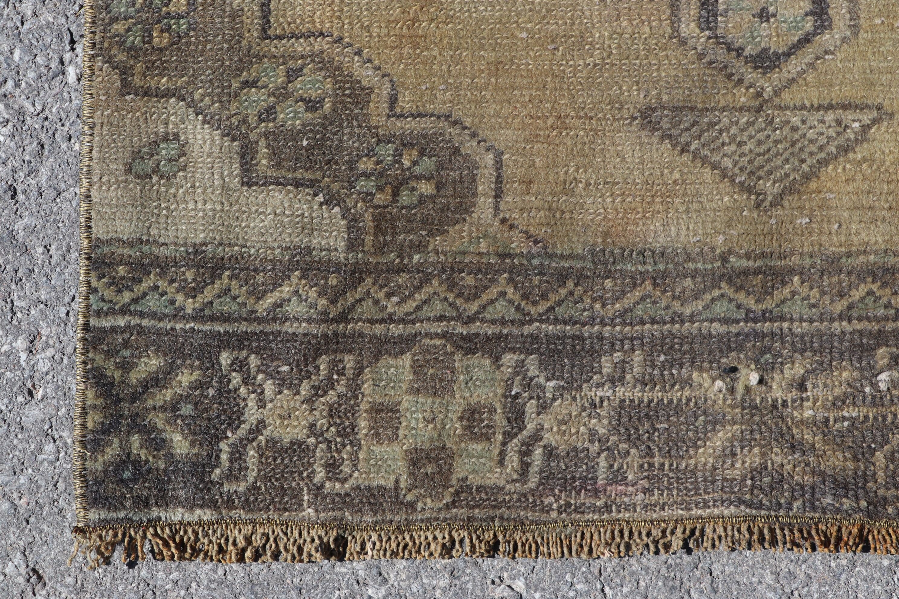 Vintage Halılar, 2.6x11 ft Runner Halıları, Sarı Fas Halıları, Ev Dekorasyonu Halıları, Anadolu Halıları, Koridor Halıları, Merdiven Halıları, Türk Halıları