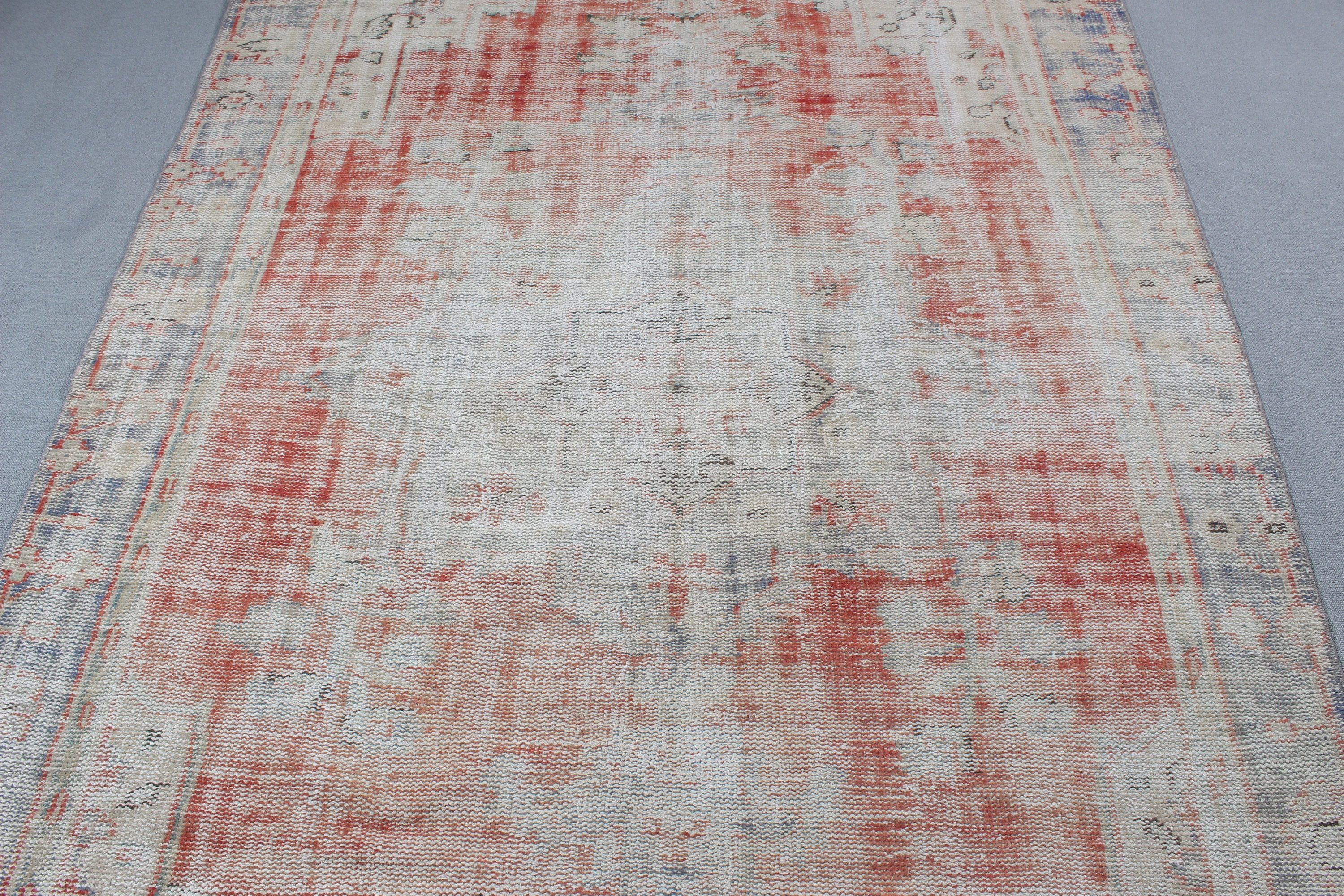 Aztec Rugs, Vintage Rugs, Large Boho Rug, Turkish Rugs, Boho Rug, 5.5x8.8 ft Large Rugs, Red Statement Rug, Handwoven Rugs, Living Room Rug