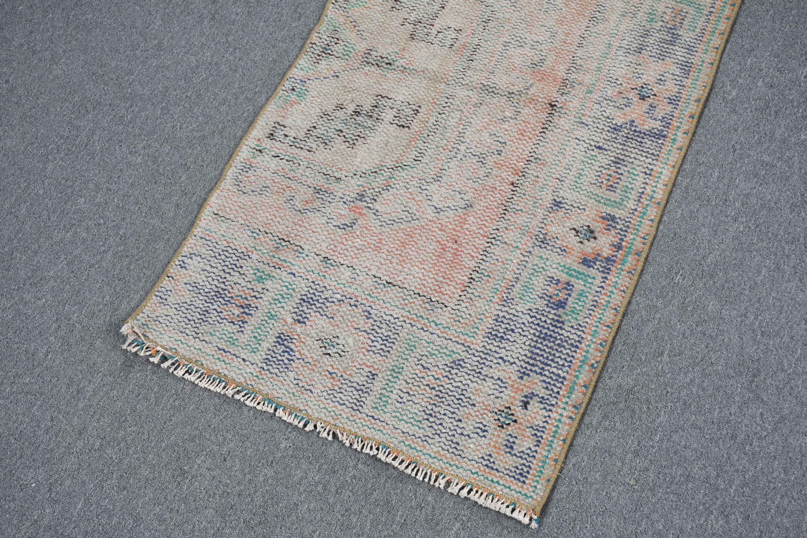 Pastel Rug, Bedroom Rug, Antique Rugs, 2x3.9 ft Small Rug, Turkish Rugs, Orange Oriental Rugs, Wall Hanging Rug, Vintage Rugs, Kitchen Rugs